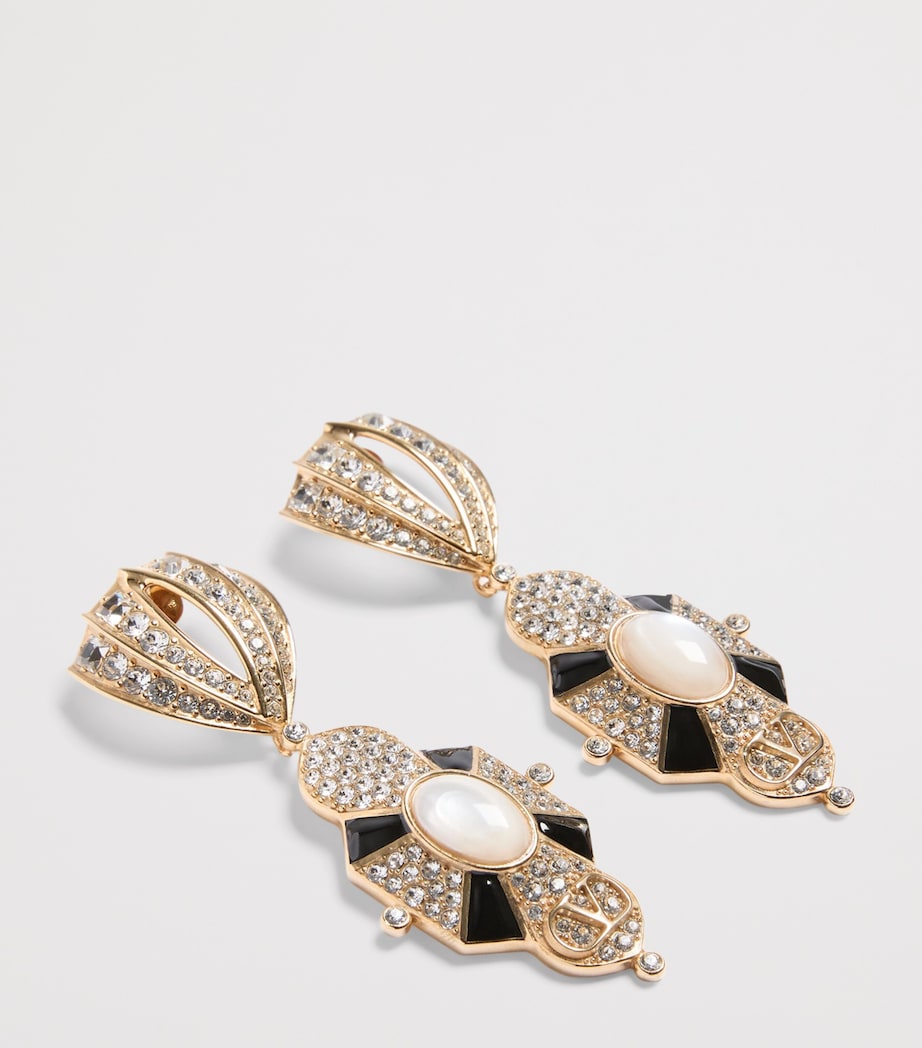 Swarovski Crystal-Embellished Pas Plus Pendant Earrings RFR Image 2