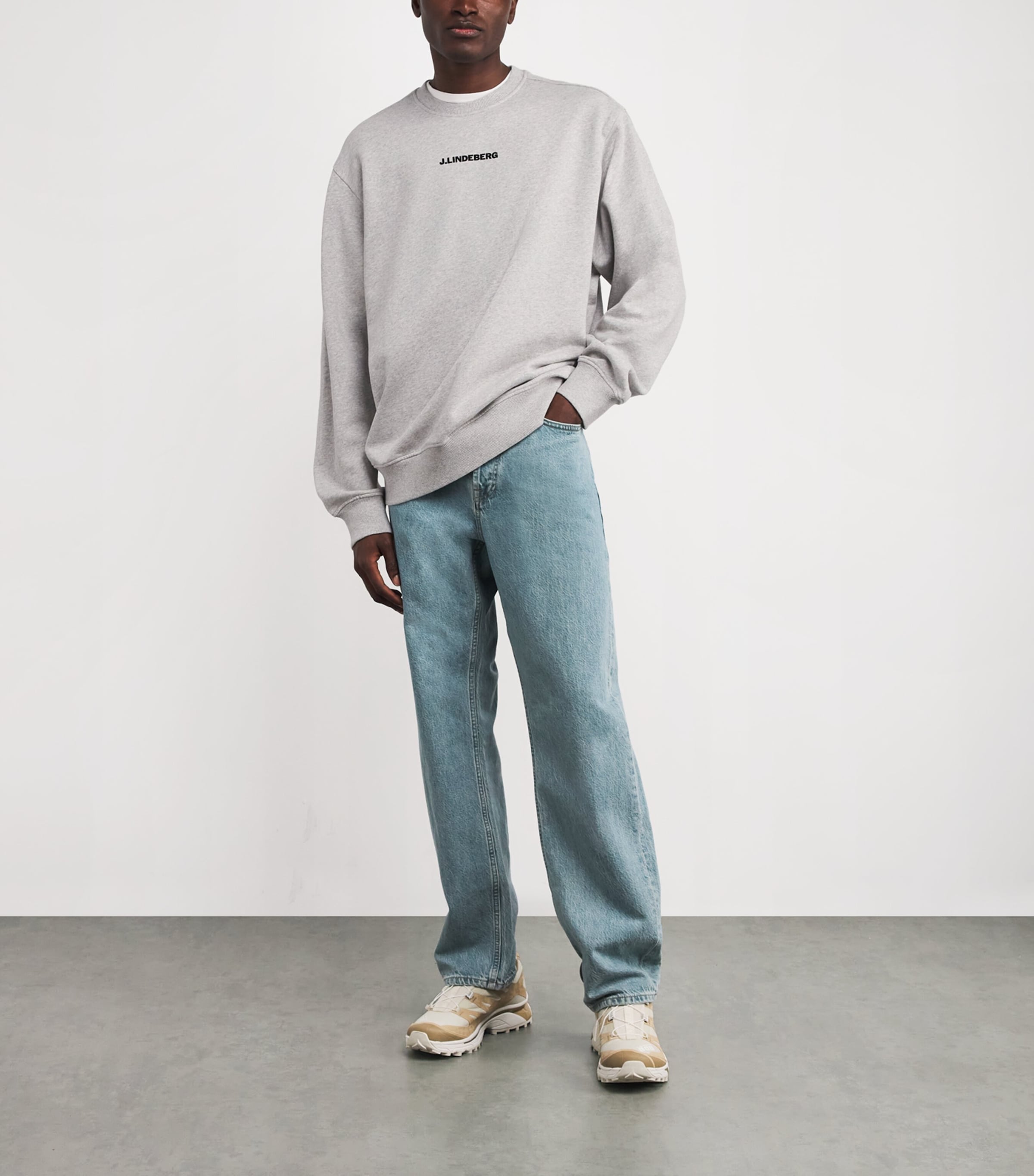 Cotton Callan Sweatshirt U199 LIGHT GREY Image 2