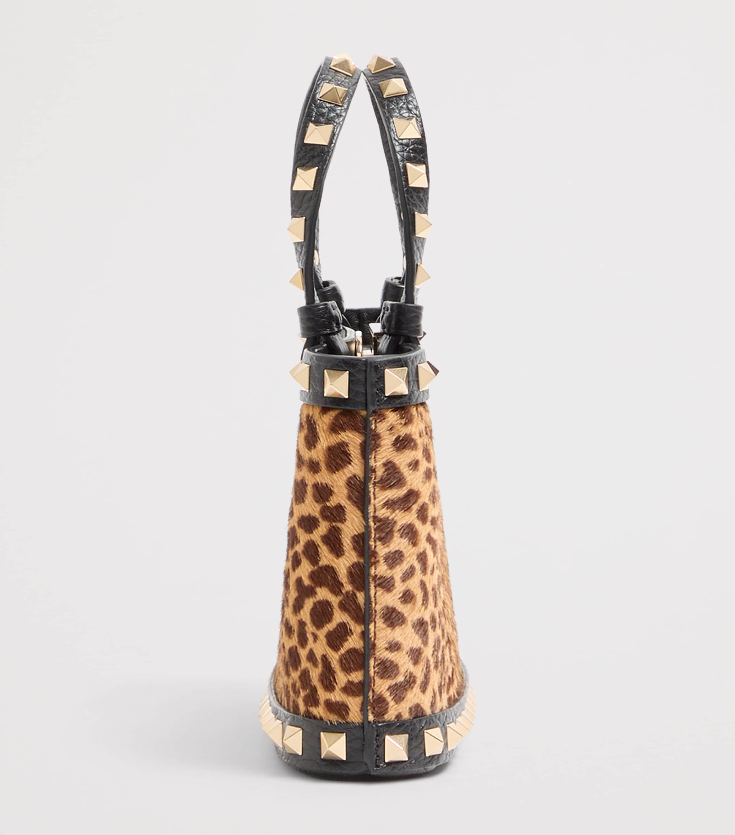 Mini Leather Rockstud Top-Handle Bag C2J Image 4