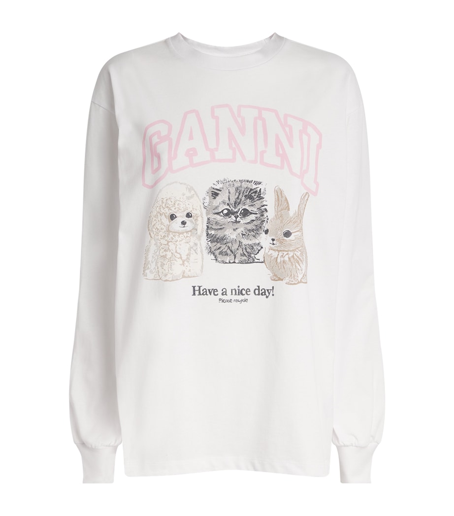 Organic Cotton Printed T-Shirt 151 BRIGHT WHITE Image 1