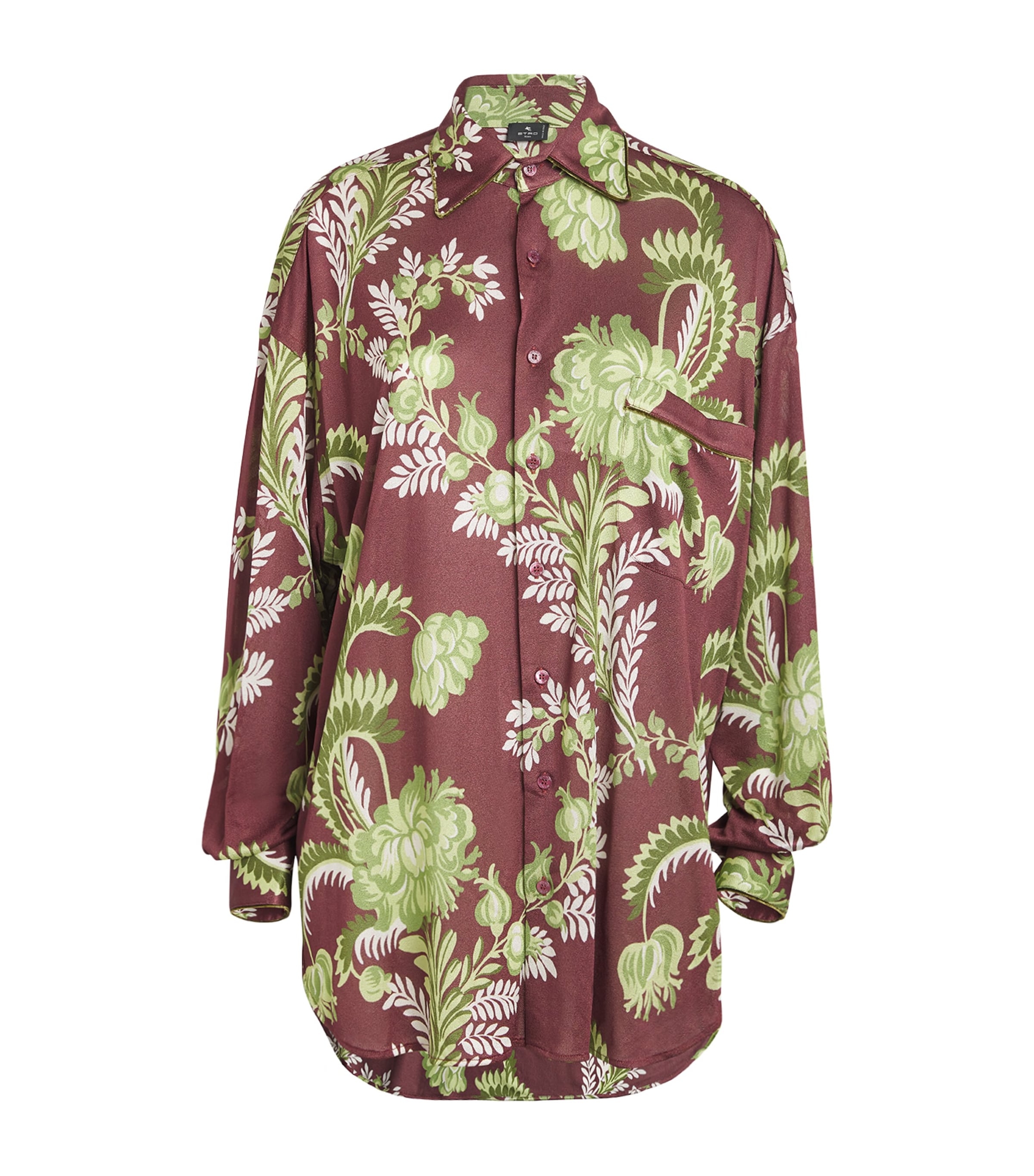 Shop Etro Floral Print Shirt