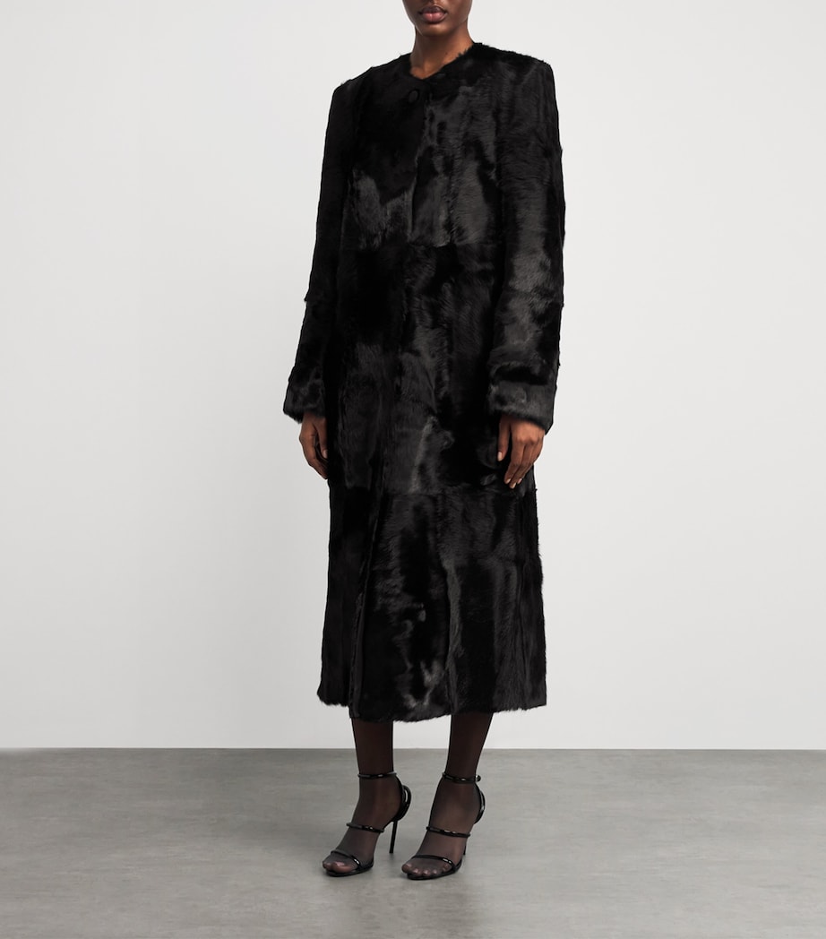Cowhide Hackney Car Coat DBLK BLACK Image 3