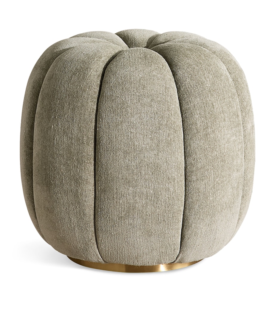 Soho Home Linen Chenille Sofia Footstool Green Image 1