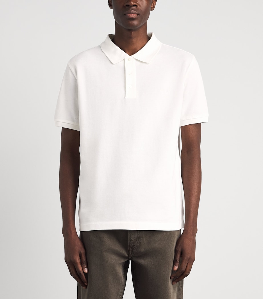 A.P.C. Mens Cotton Logo Polo Shirt Aab White Image 4