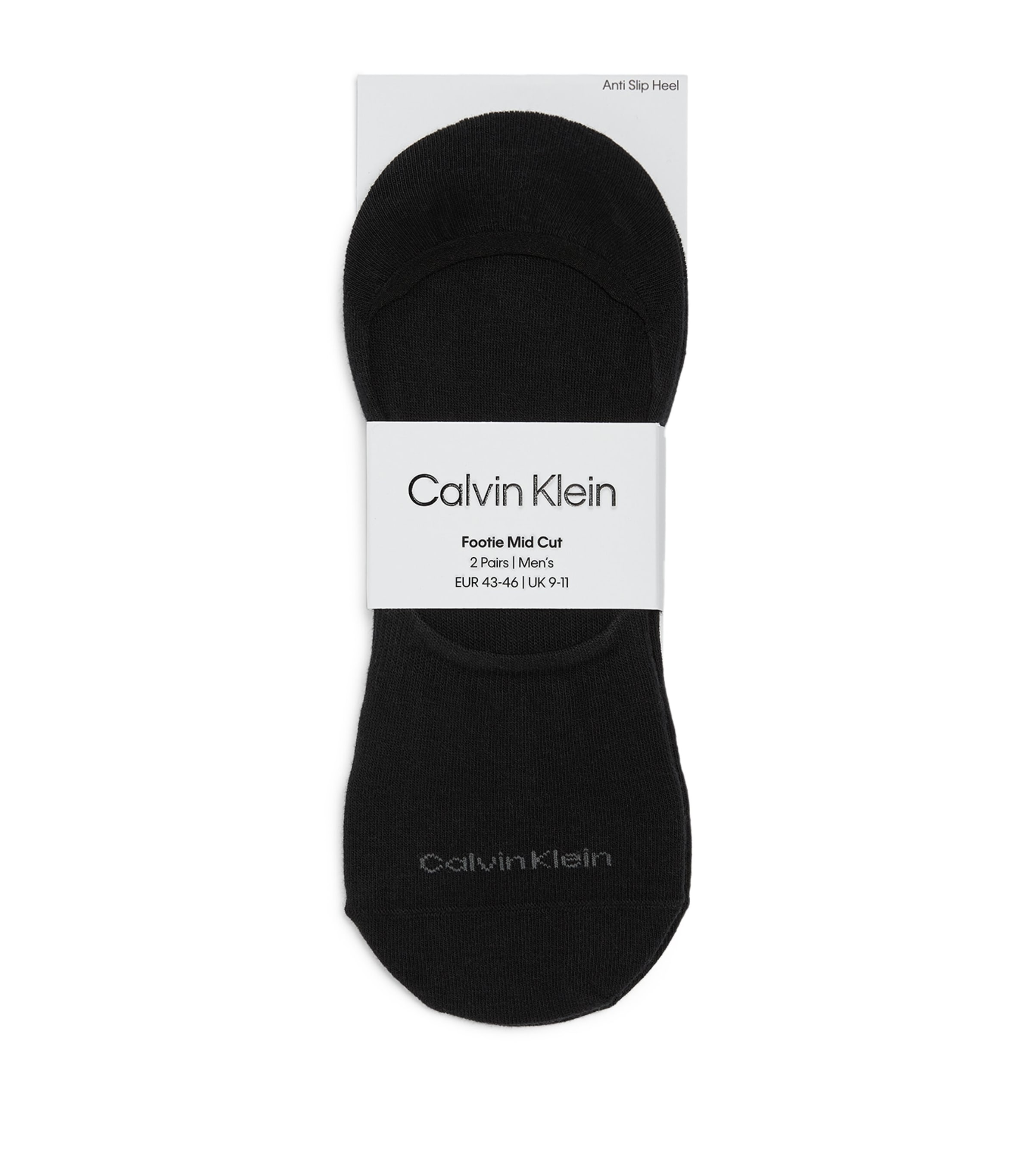 Calvin Klein Mid Cut Footie In Black