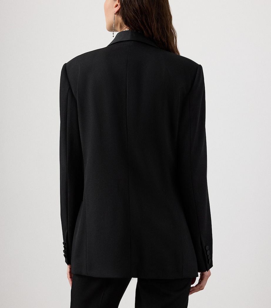 Wool Grain de Poudre Tuxedo Jacket BLACK Image 3