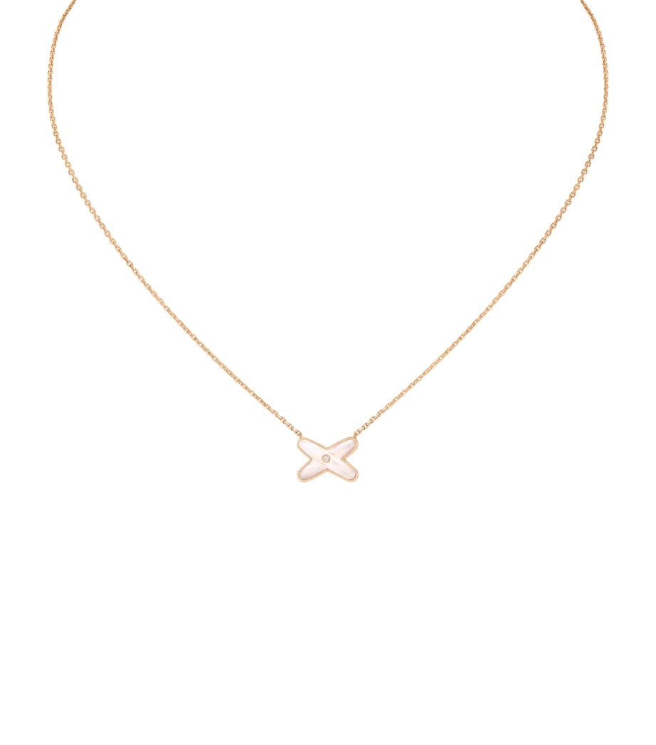 Rose Gold, Diamond and Mother-of-Pearl Jeux de Liens Pendant Necklace PINK GOLD Image 1