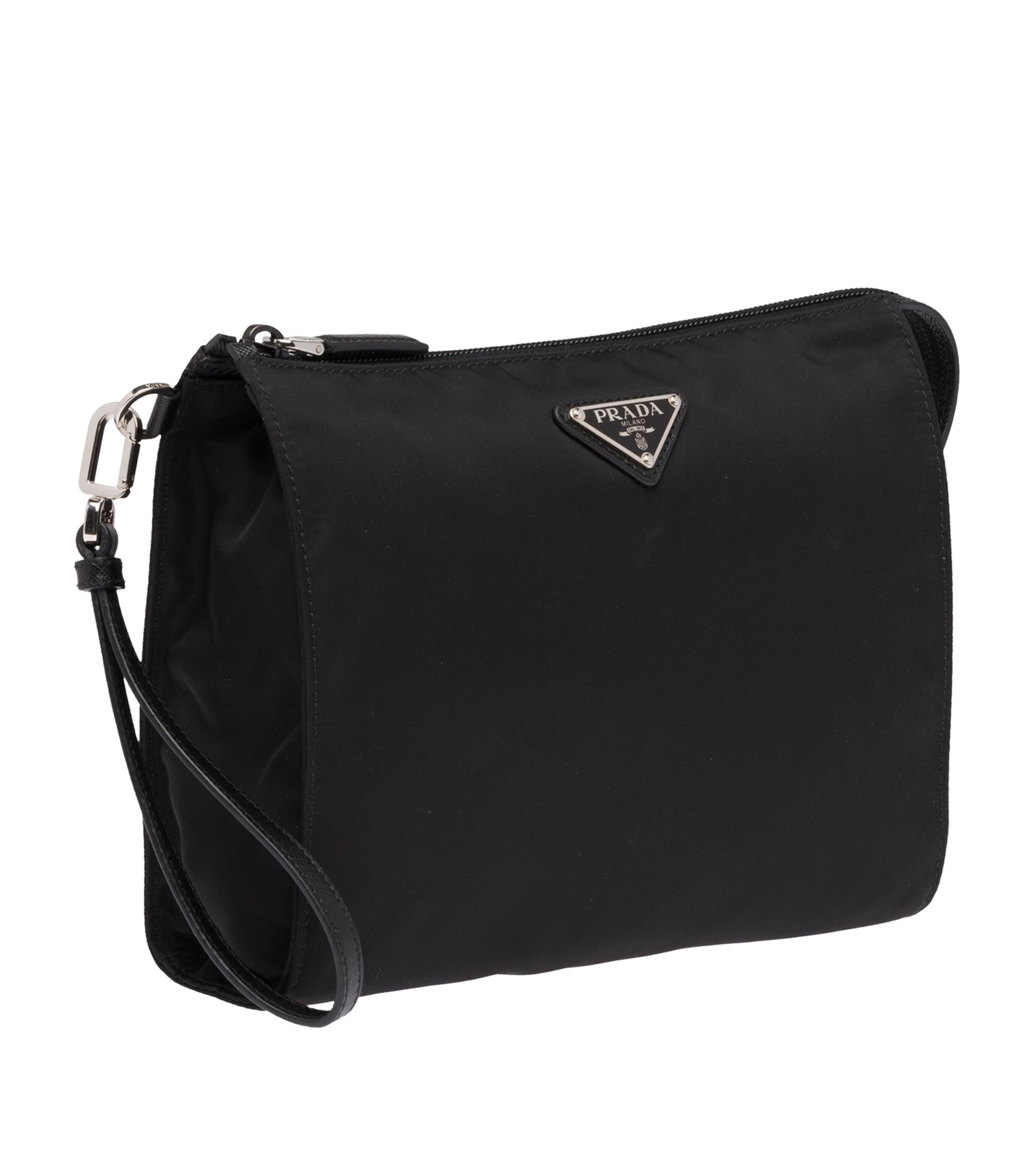 Prada Re-Nylon and Saffiano Leather Pouch Image 4
