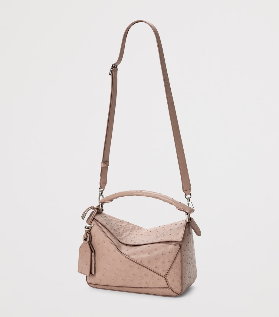 Small Leather Puzzle Top-Handle Bag TAUPE Image 6