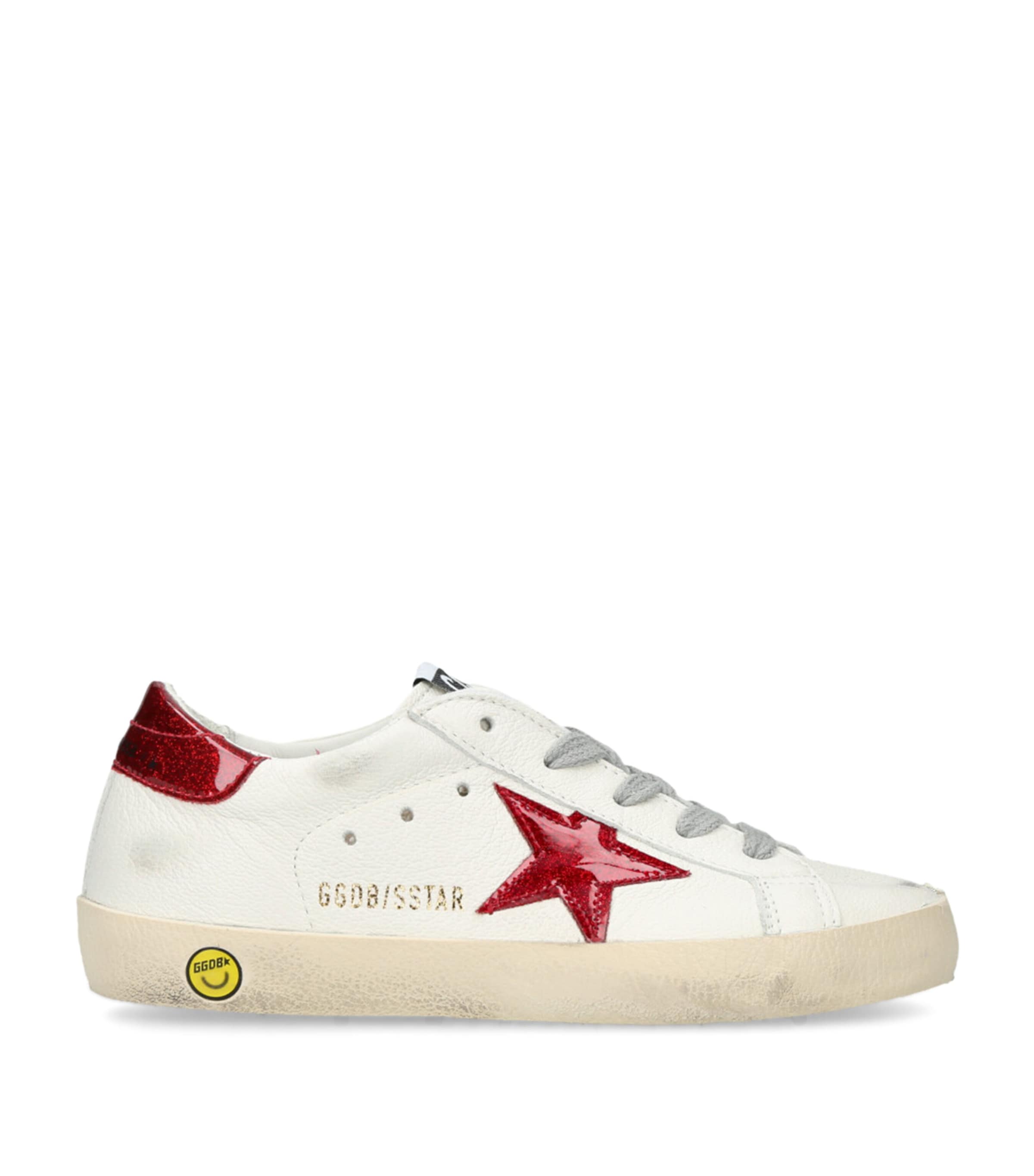 Leather Super-Star Sneakers WHITE/RED Image 1