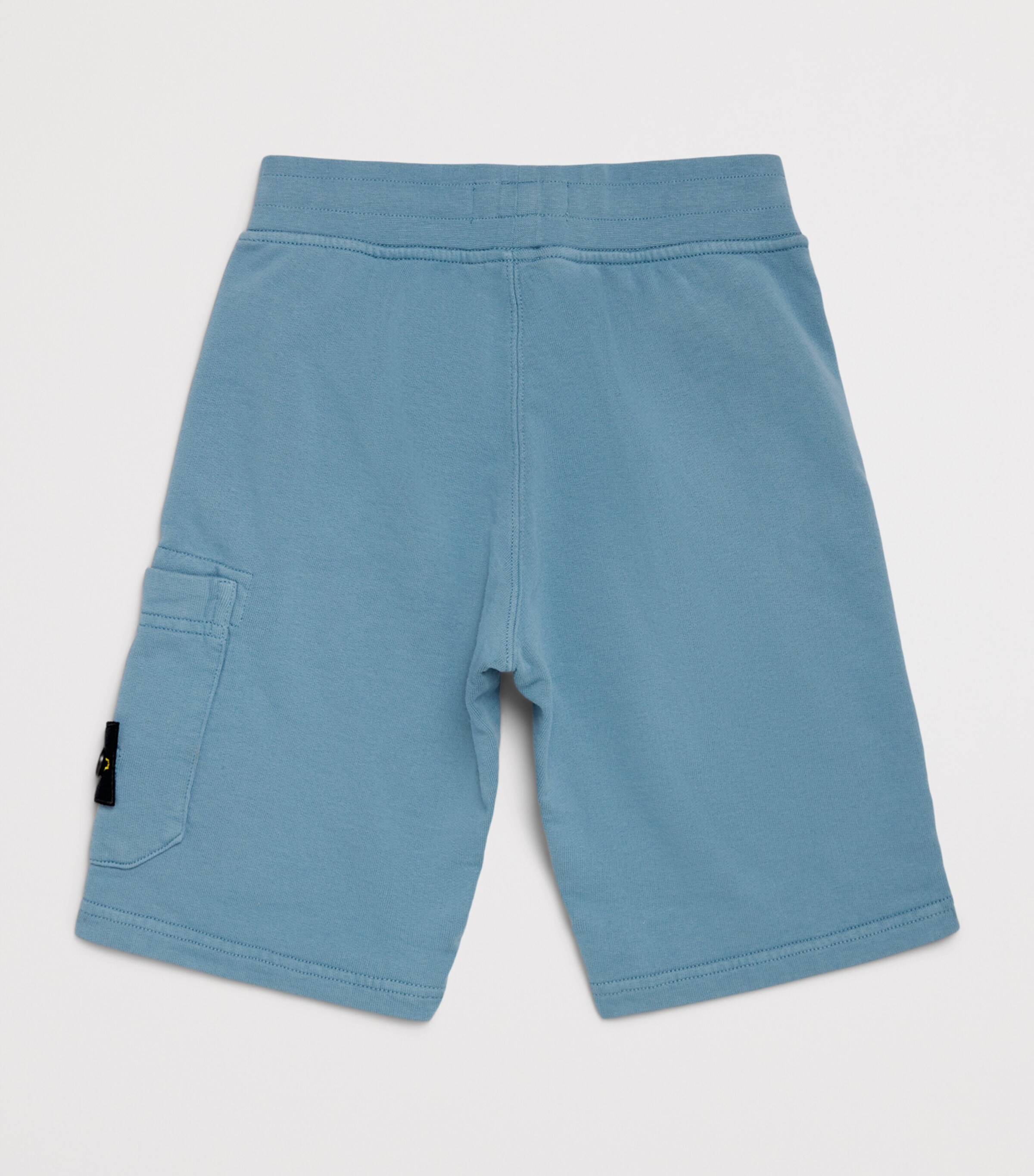 Stone Island Junior Cotton Logo Sweat Shorts (2-14 Years) Blue Image 2