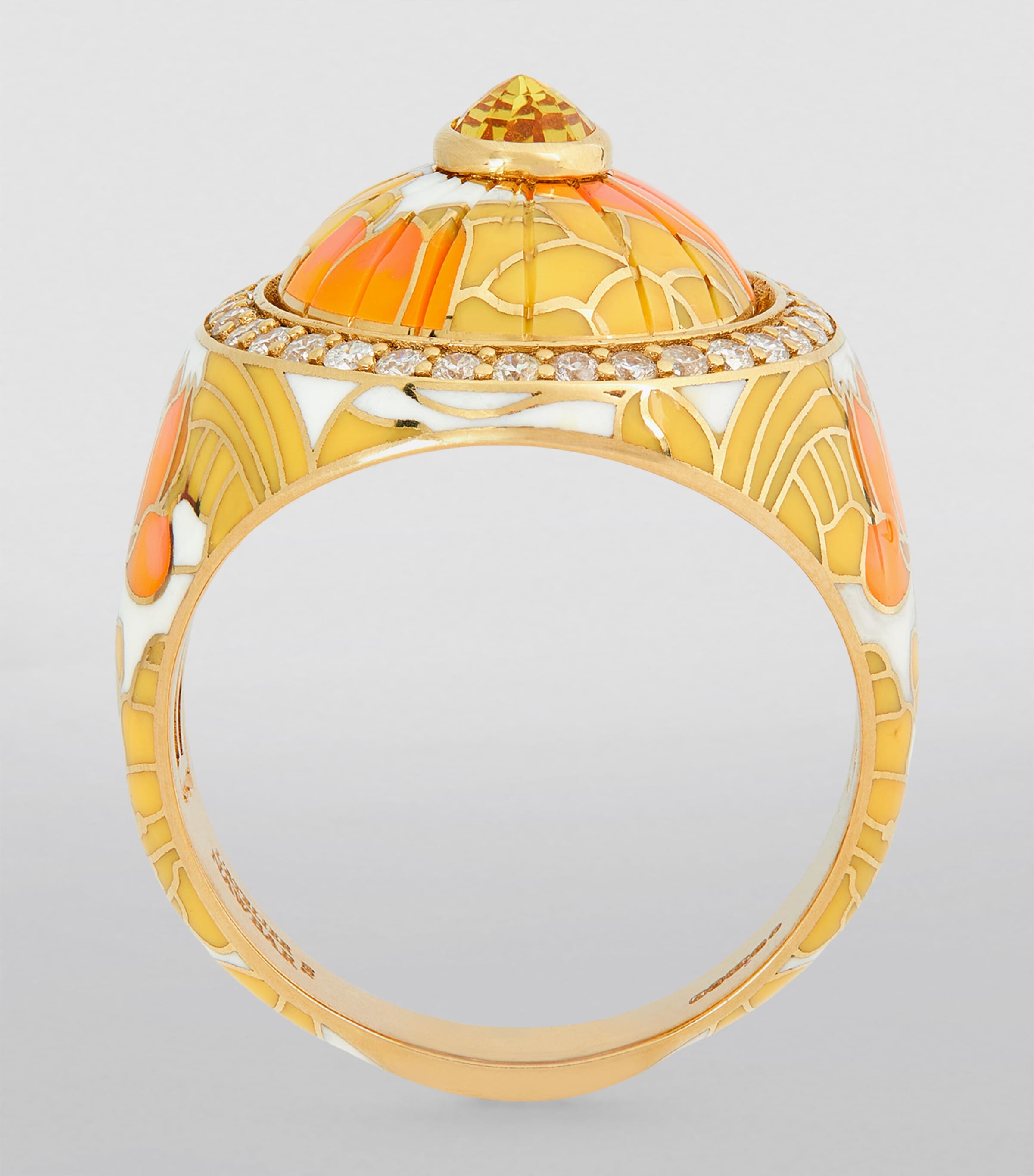 L'ATELIER NAWBAR Yellow Gold, Diamond and Sapphire Chinoiserie Bond Ring Yellow Gold Image 2