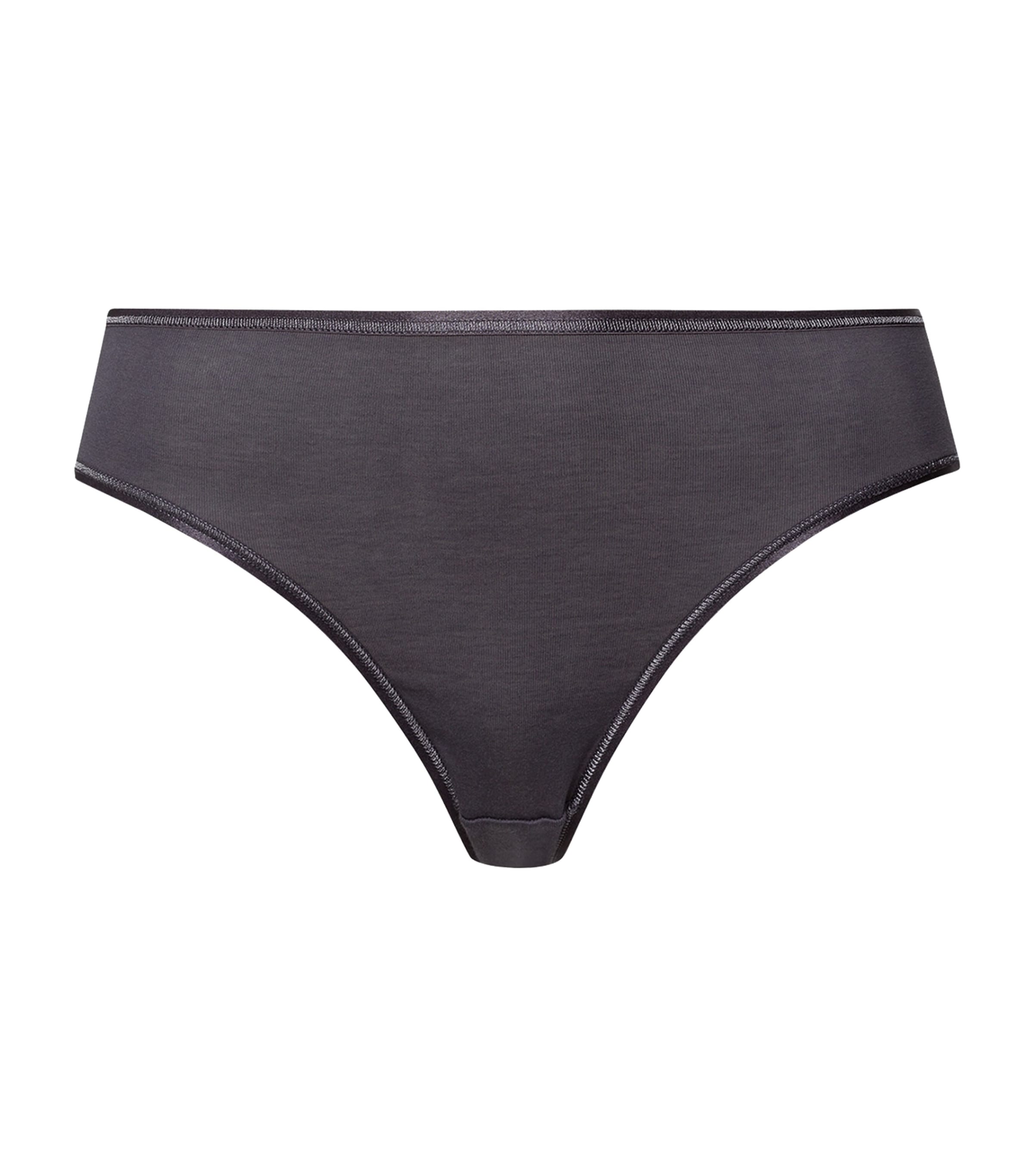 Hanro Cotton Seamless Midi Briefs In Black