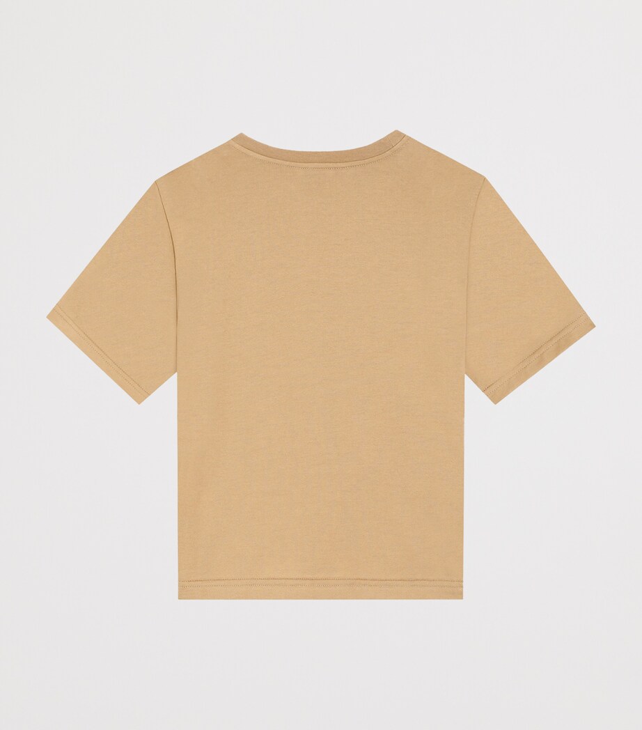 Dolce&Gabbana Kids Cotton Logo T-Shirt (8-12+ Years) Dark Sand Image 2