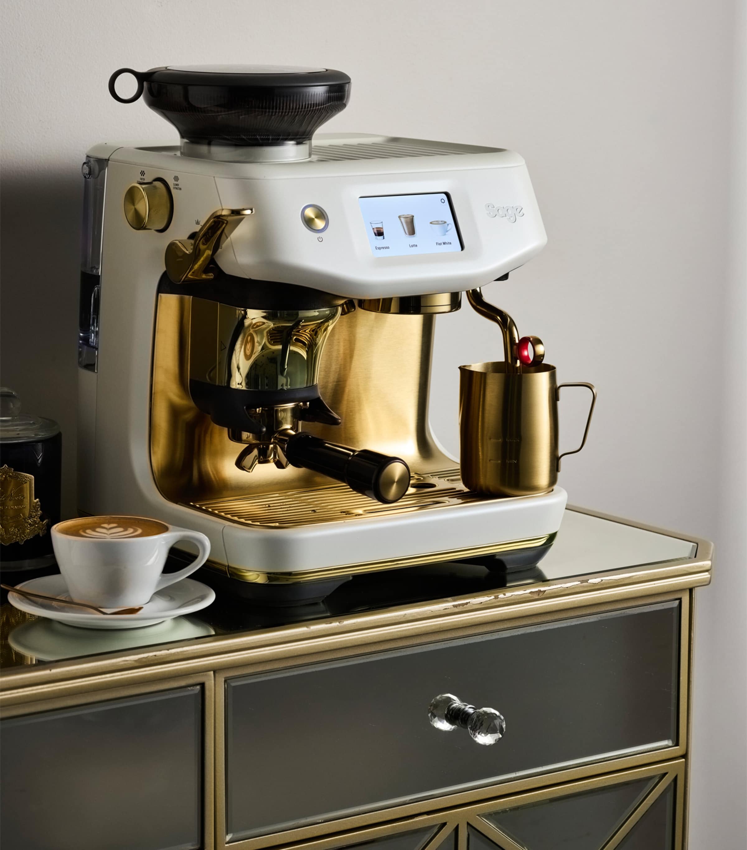 The Barista Touch Impress Coffee Machine SEA SALT WHITE BRASS Image 6