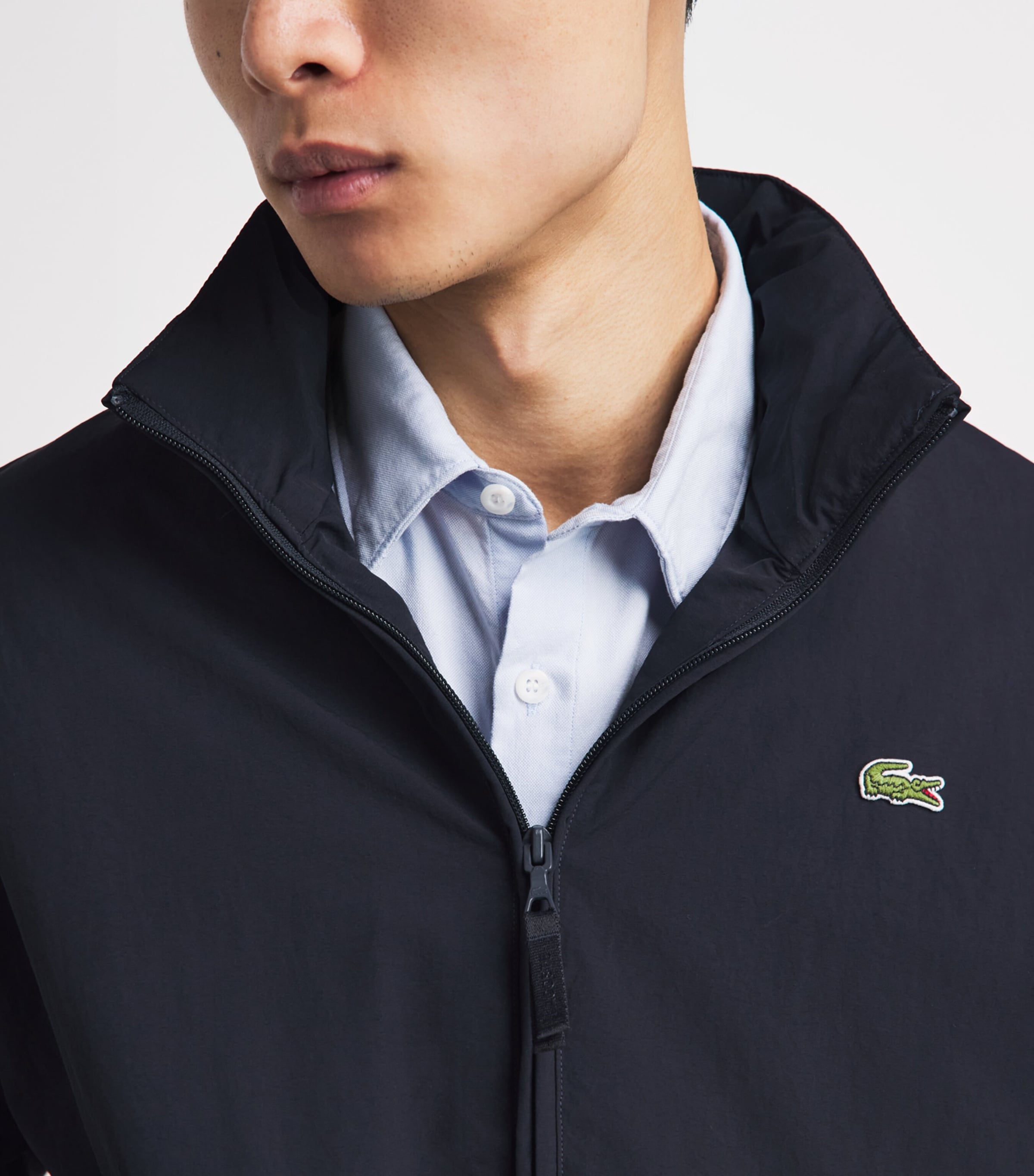 Lacoste Mens Water-Repellent Windbreaker Abysm Image 3