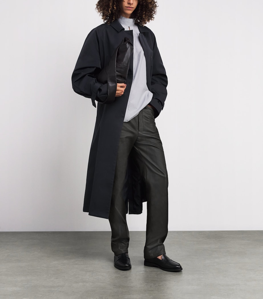 Calfskin Straight Trousers BR507 DARK ESPRESSO Image 2