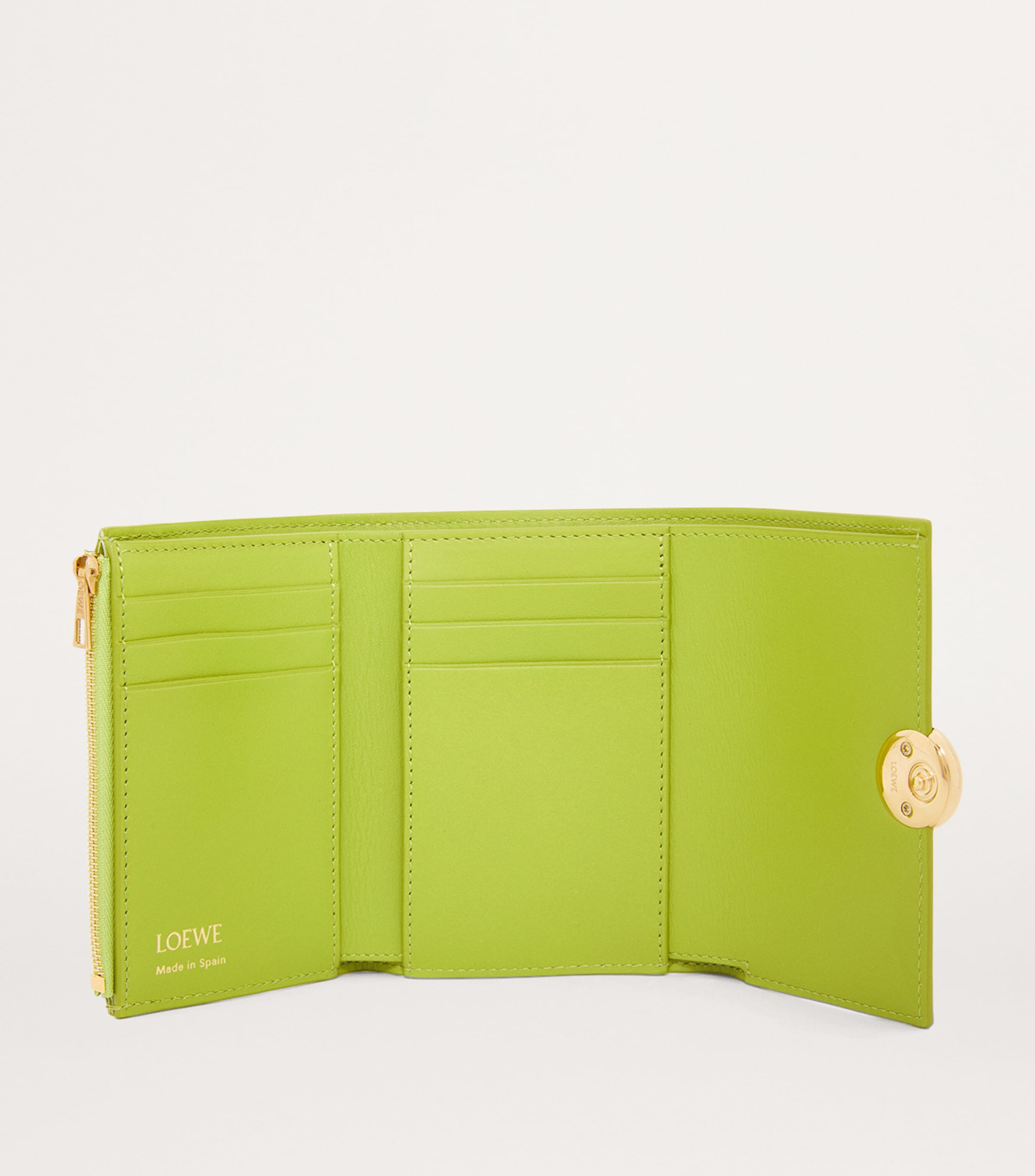 Leather Pebble Wallet MEADOW GREEN Image 2