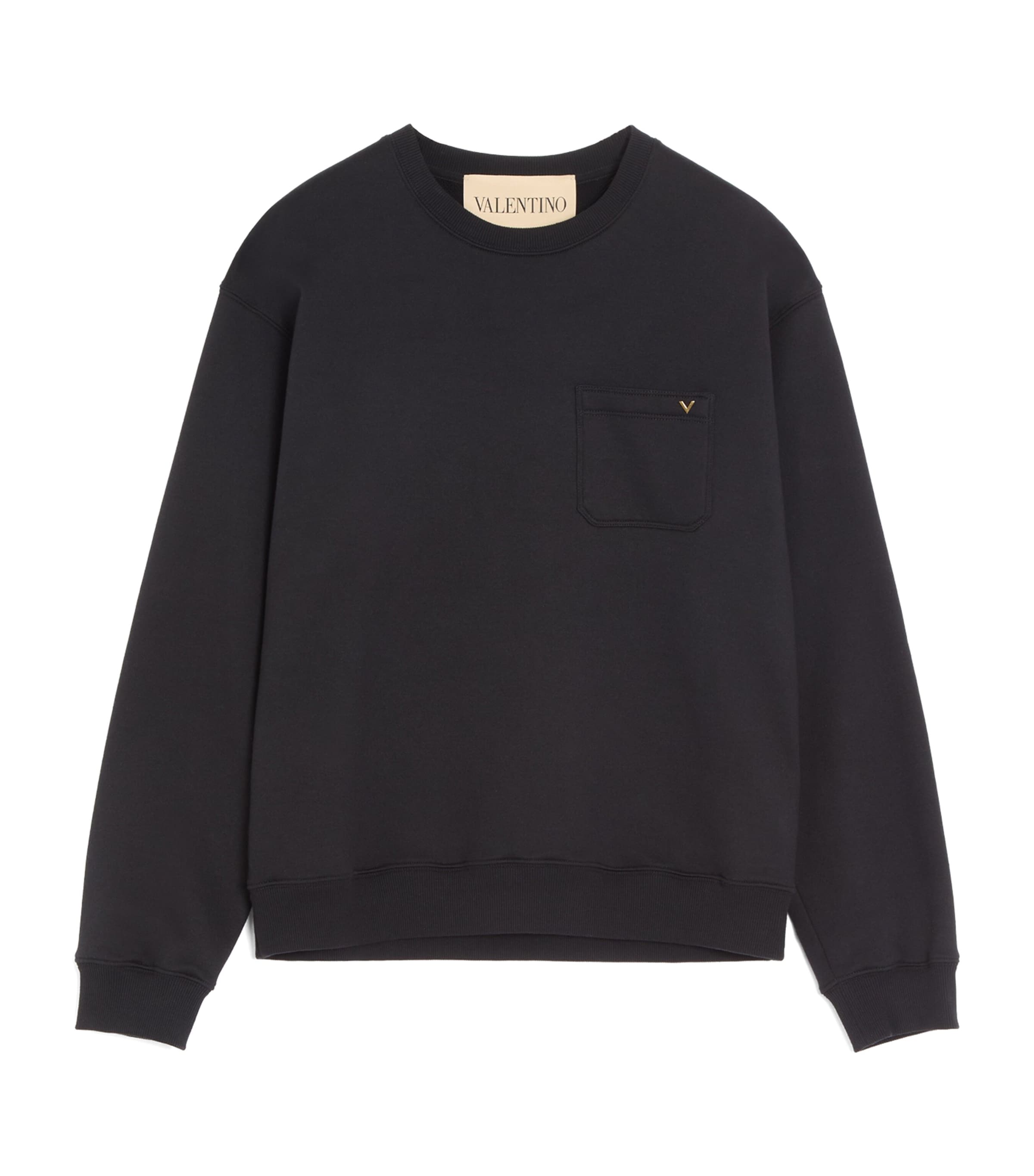 Valentino Garavani Mens Cotton-Blend V-Gold Sweatshirt Image 1