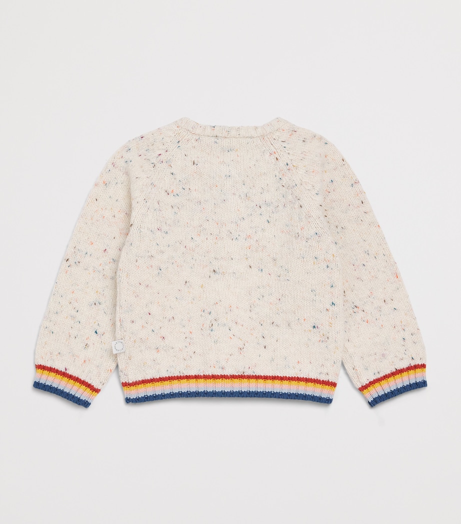 Stella McCartney Kids Knitted Cardigan (3-36 Months) Ivory Image 2