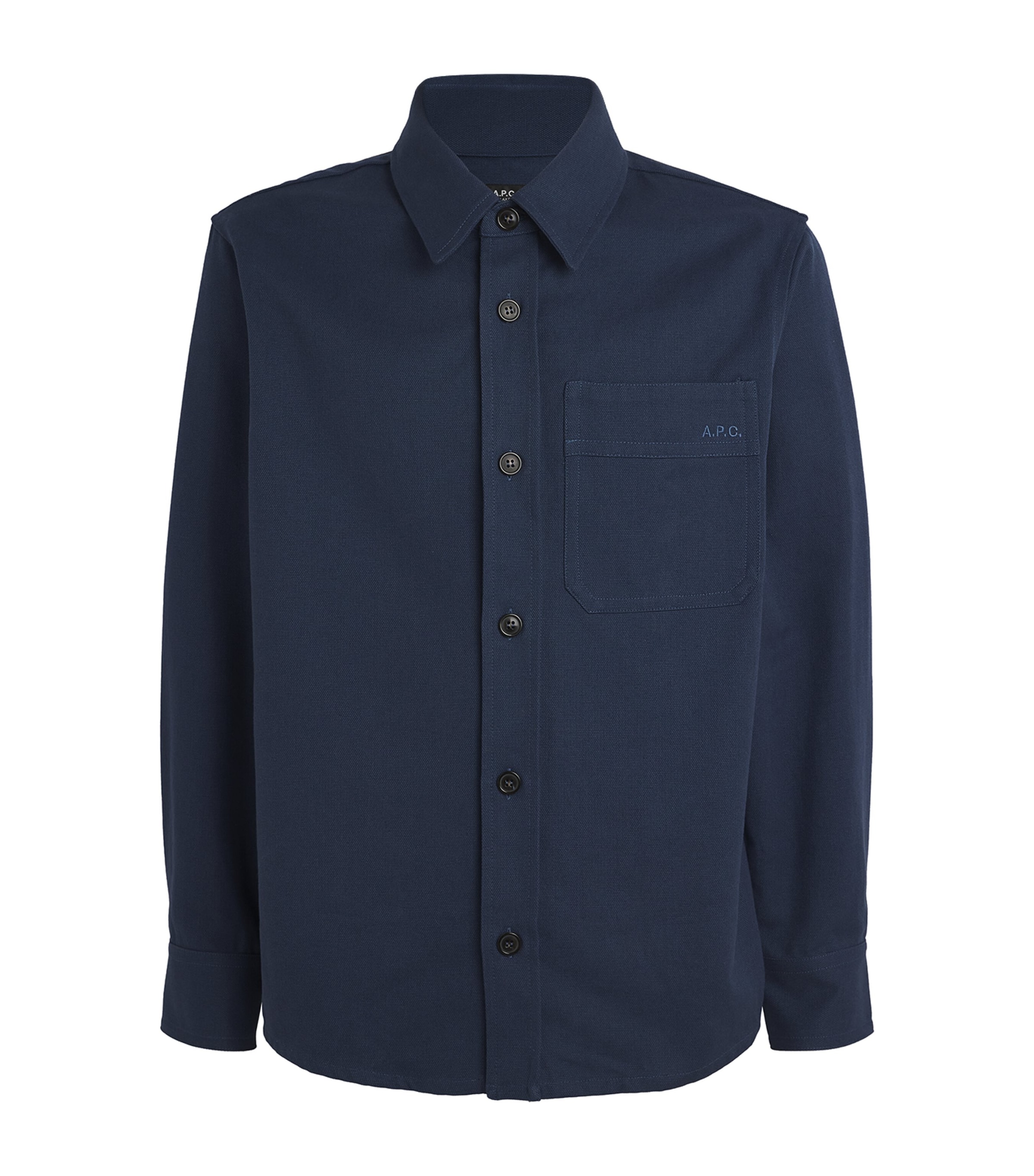 Shop Apc Organic Cotton Work Jacket In Navy