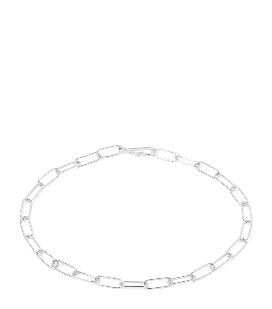 White Gold Mini Cable Bracelet WHITE GOLD Image 1