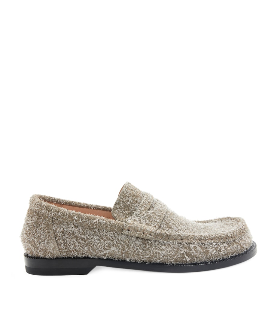 Brushed Suede Campo Loafers KHAKI GREEN Image 1
