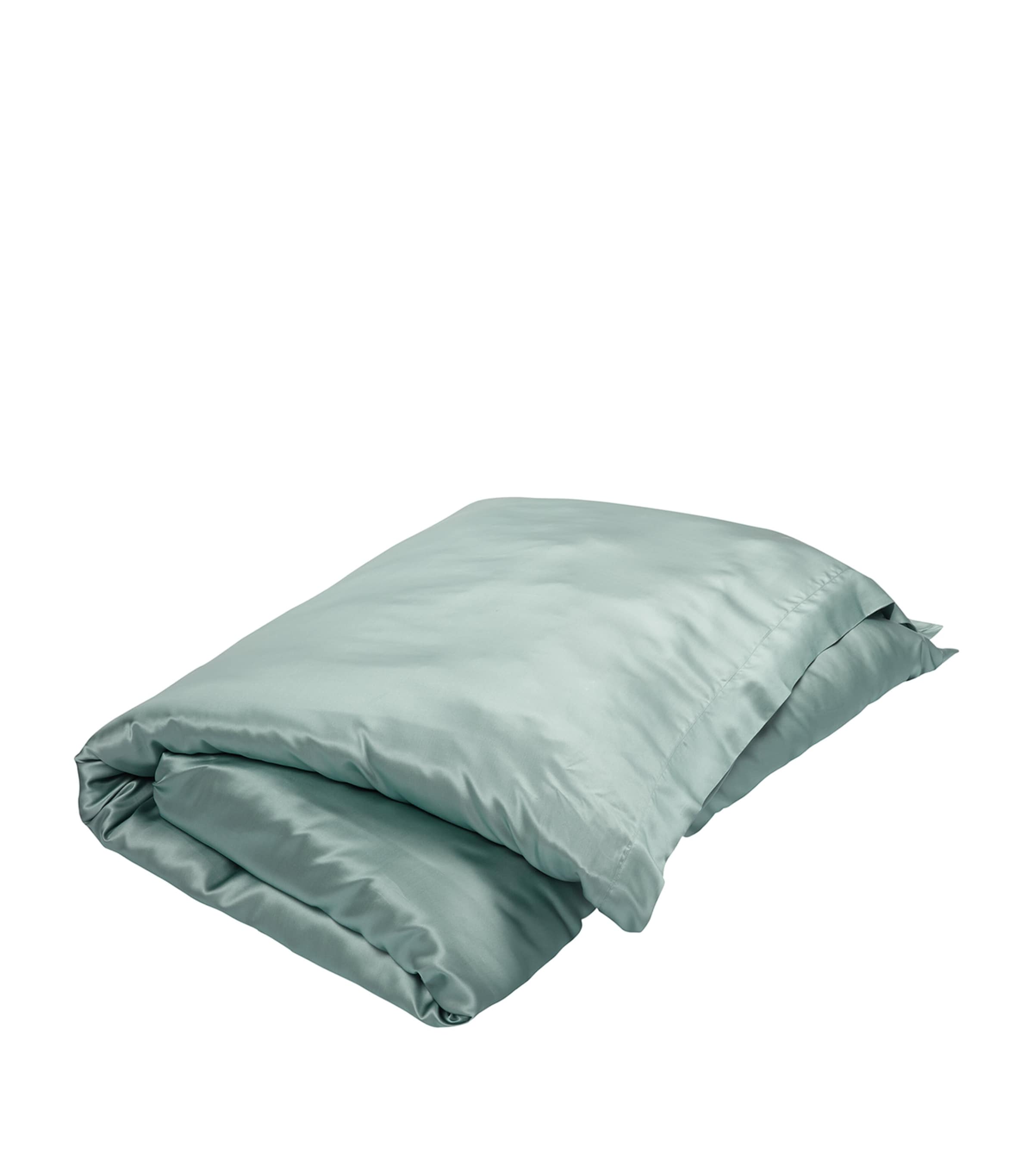 Gingerlily Silk Teal Duvet Cover In Green