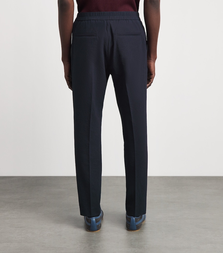 Paul Smith Mens Cotton-Blend Seersucker Trousers Image 5
