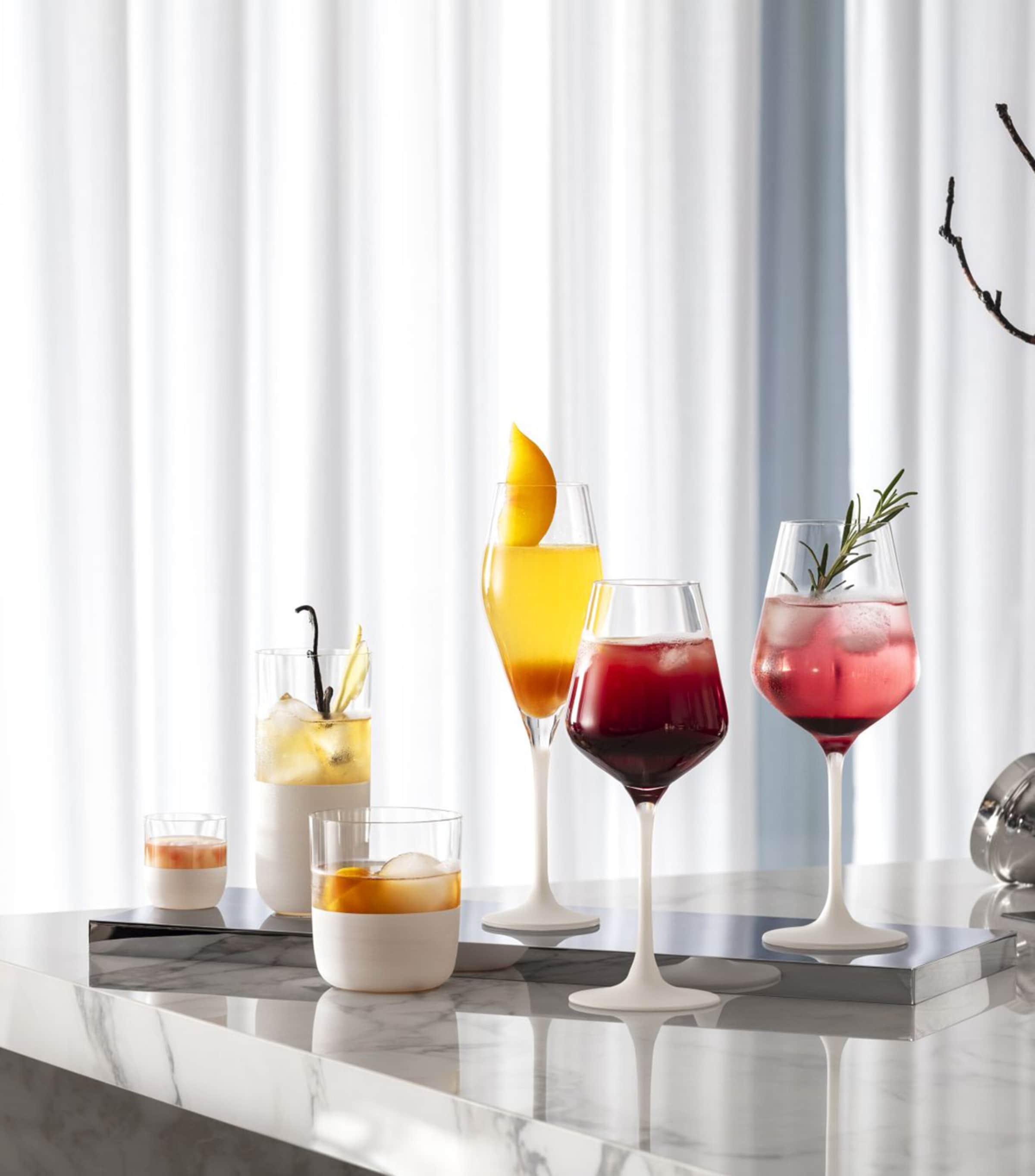 Set of 4 Manufacture Rock Blanc Tumblers (370ml) WHITE Image 5