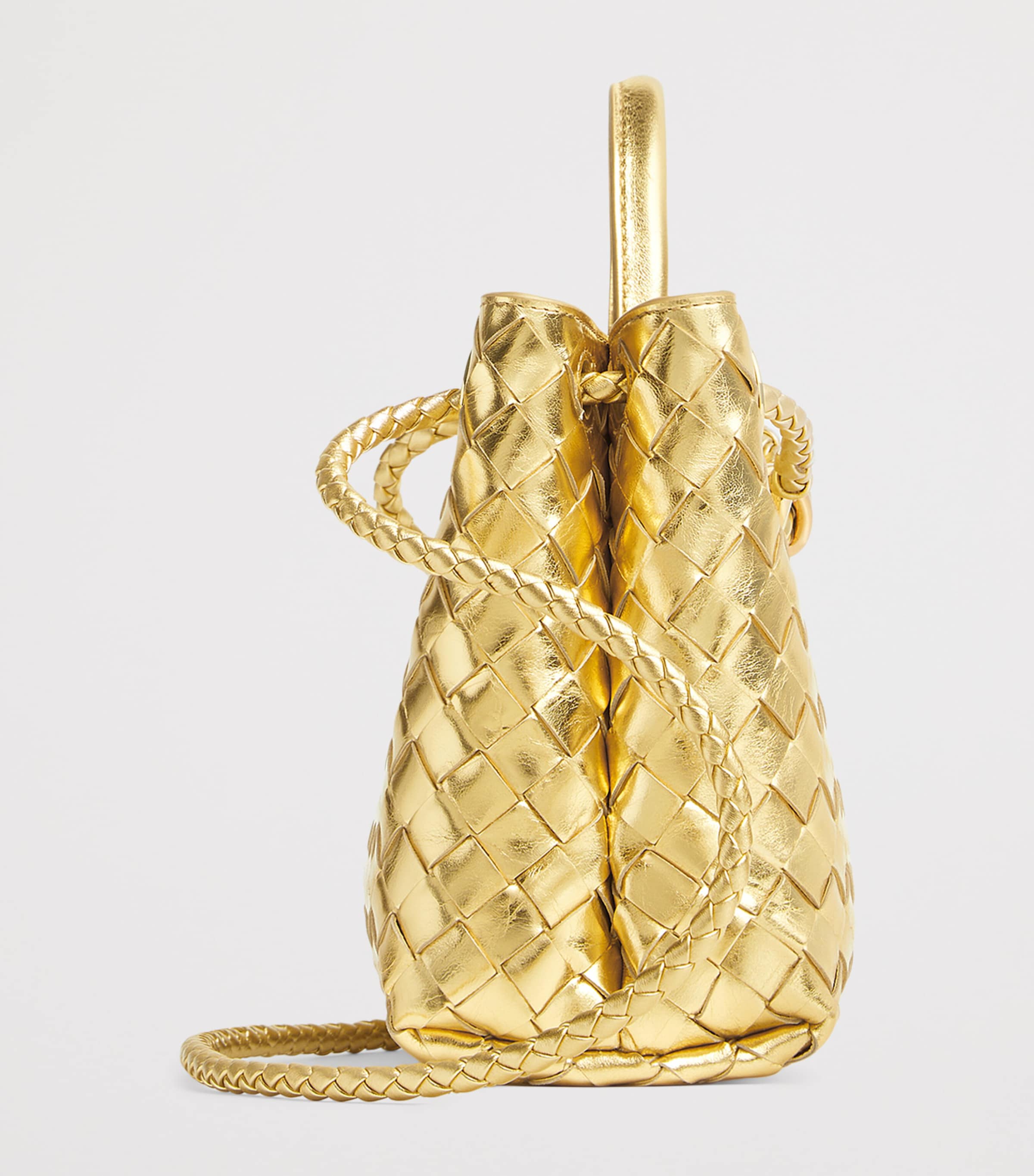 Bottega Veneta Small Leather Andiamo Top-Handle Bag Image 4