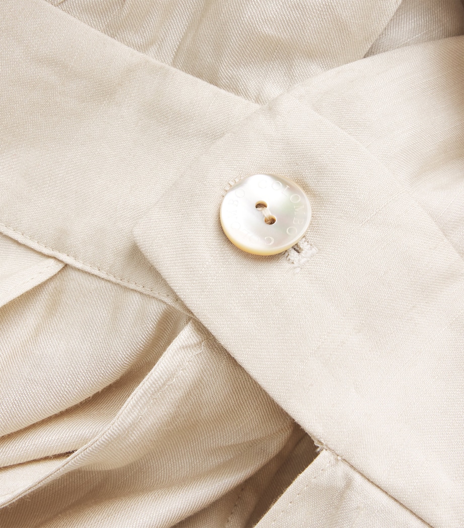 Colombo Womens Linen-Silk Midi Dress Image 5