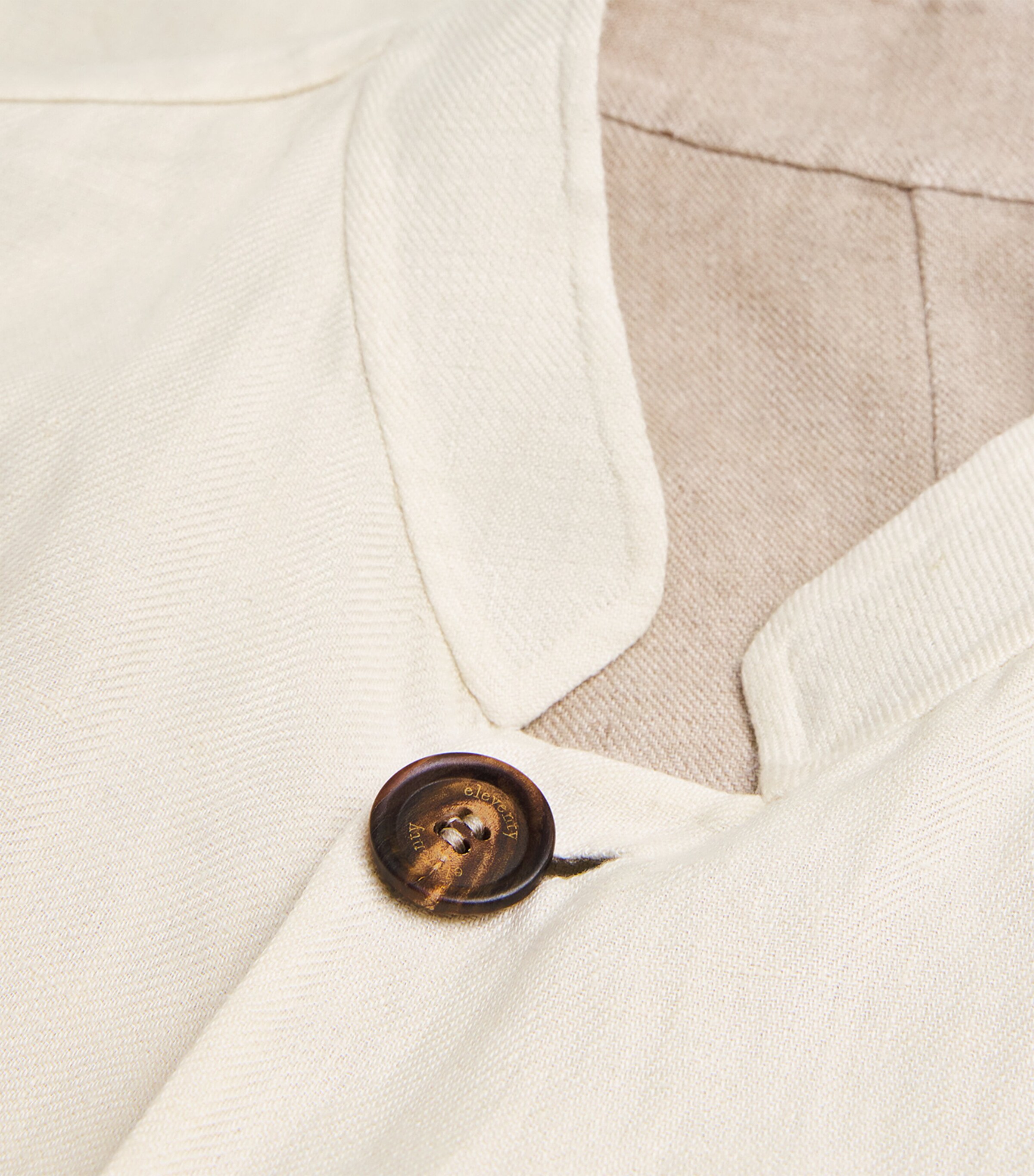 Eleventy Mens Linen-Silk Reversible Jacket Avorio, Sabbia Image 7