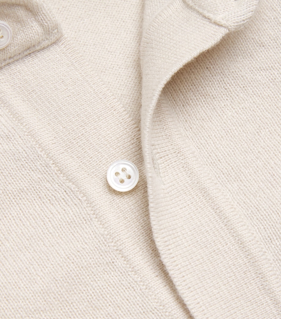 Cashmere Long-Sleeve Polo Shirt 120 Image 5