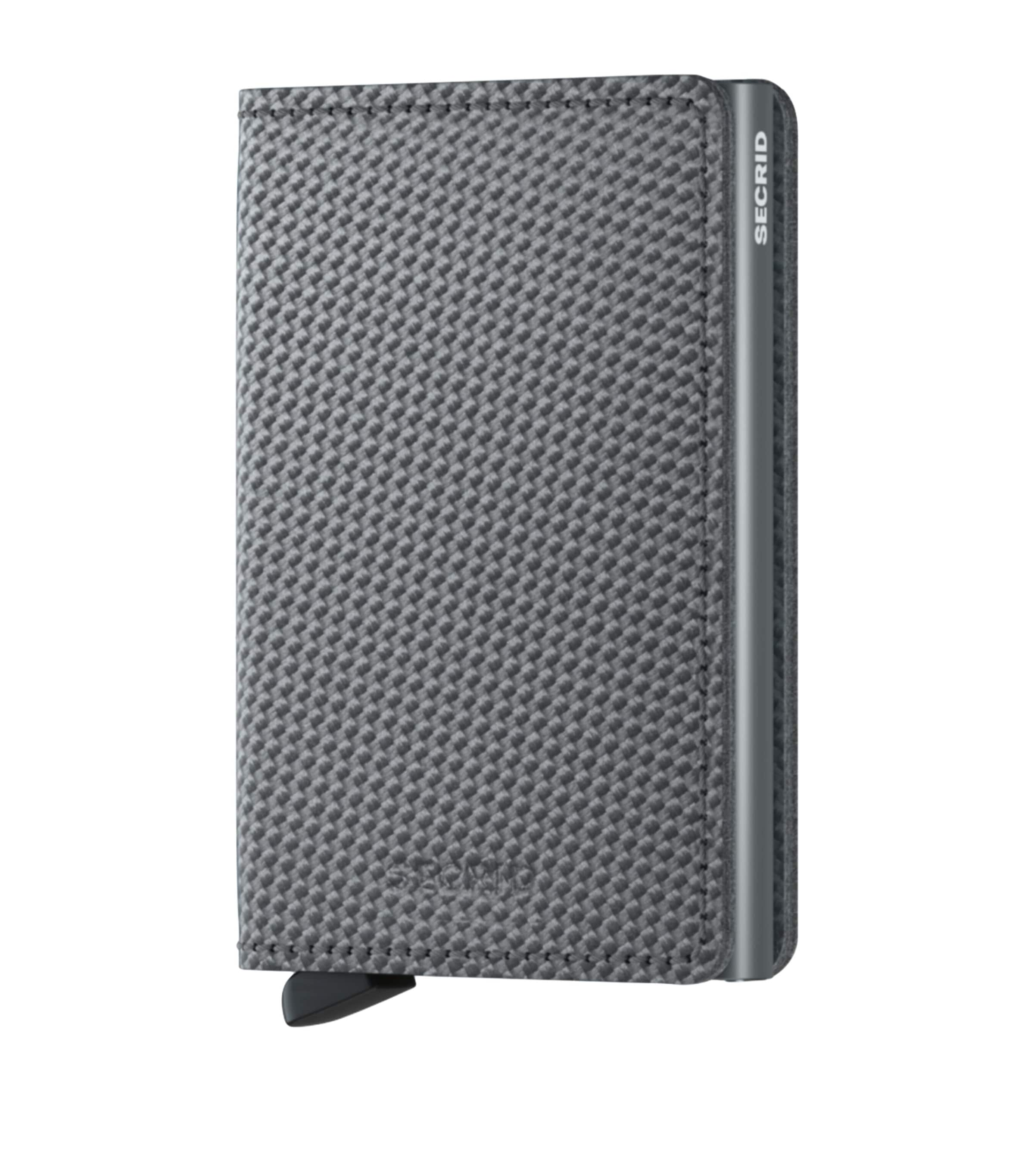 Secrid Leather Carbon Slimwallet In Grey