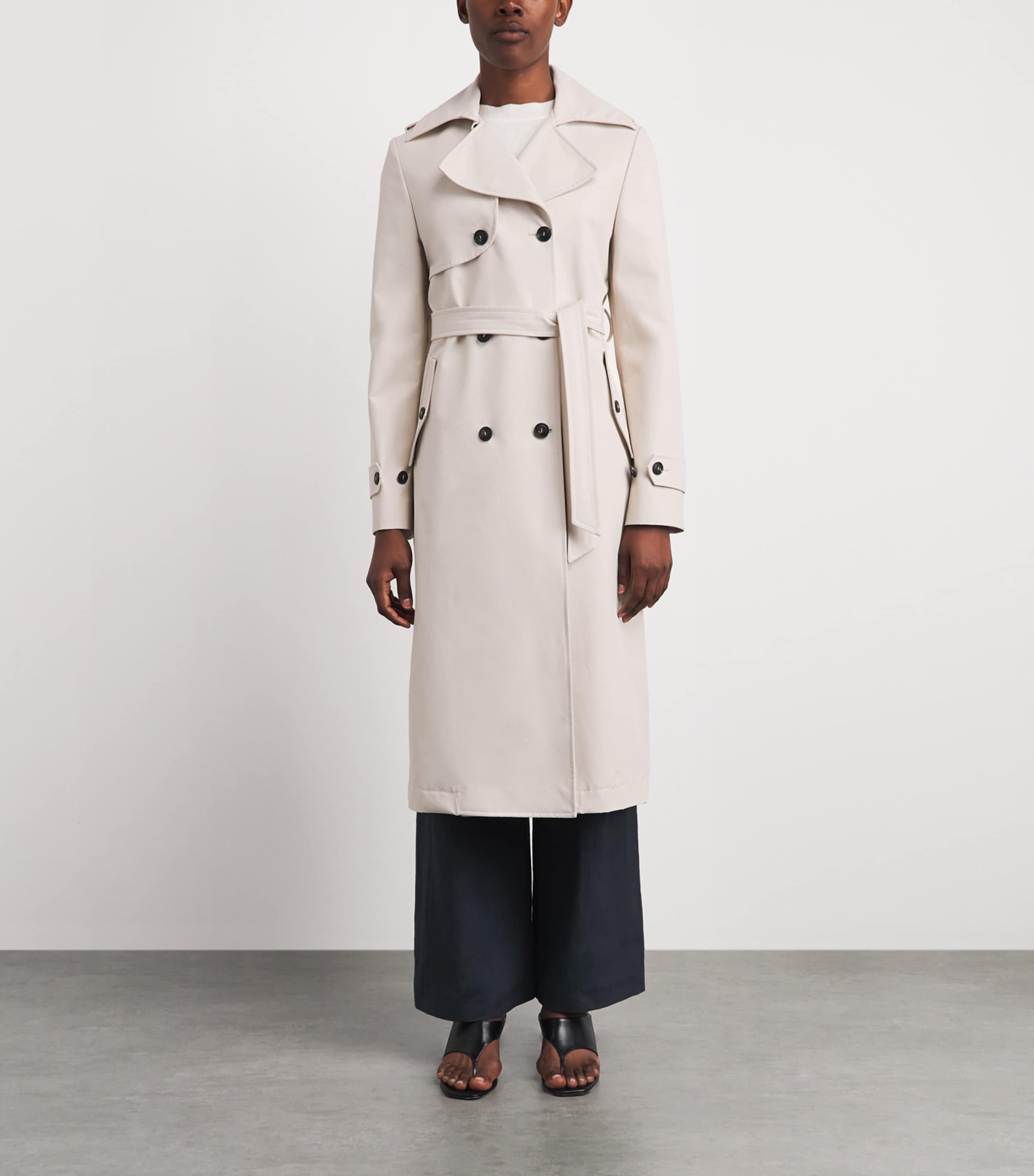 Eleventy Womens Water-Resistant Trench Coat Sabbia Image 4
