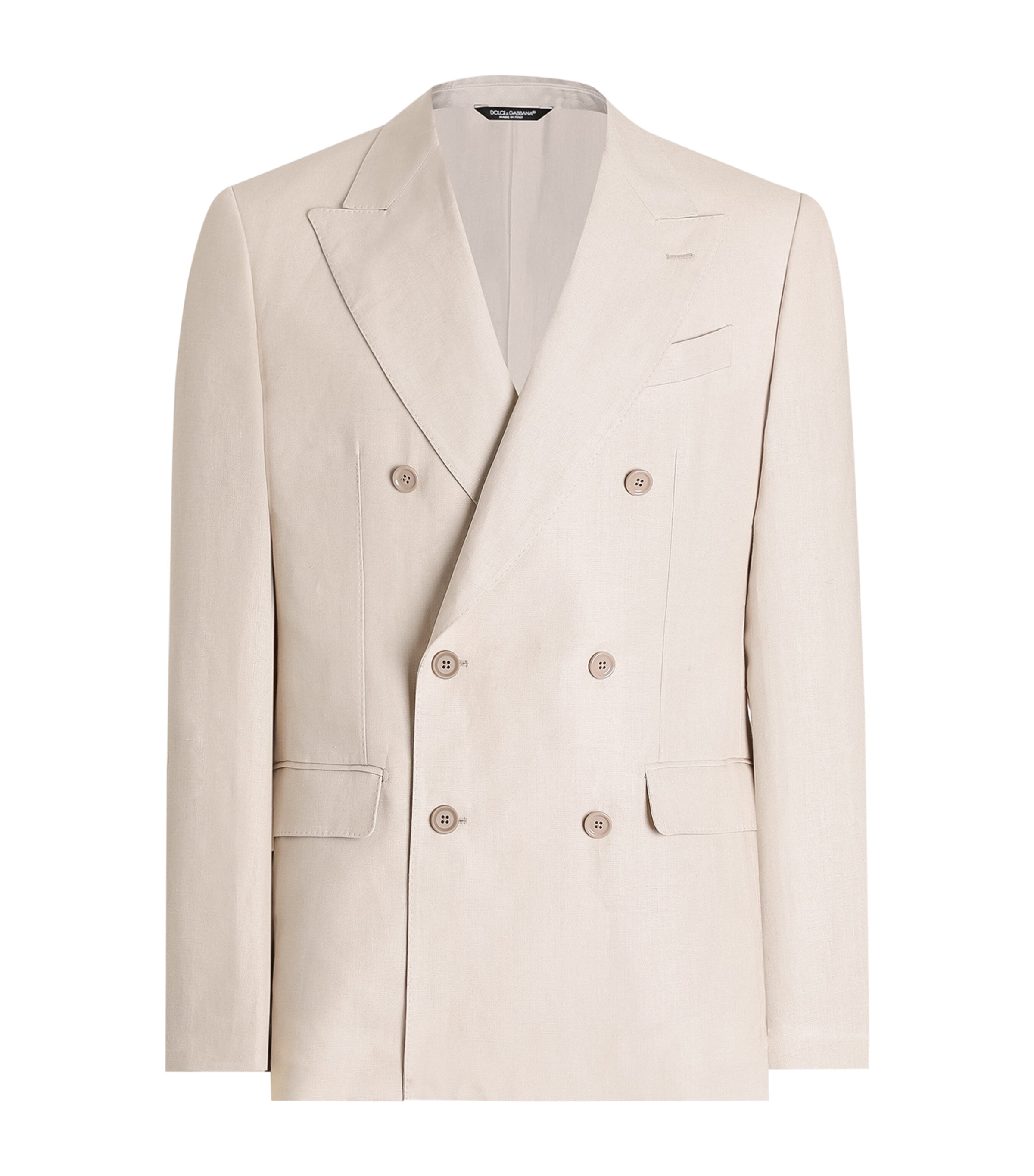 テーラードジャケット DOLCE & GABBANA LINEN DOUBLE-BREASTED JACKET WITH PATCH Dolce & Gabbana Linen Double-Breasted Blazer | Harrods US
