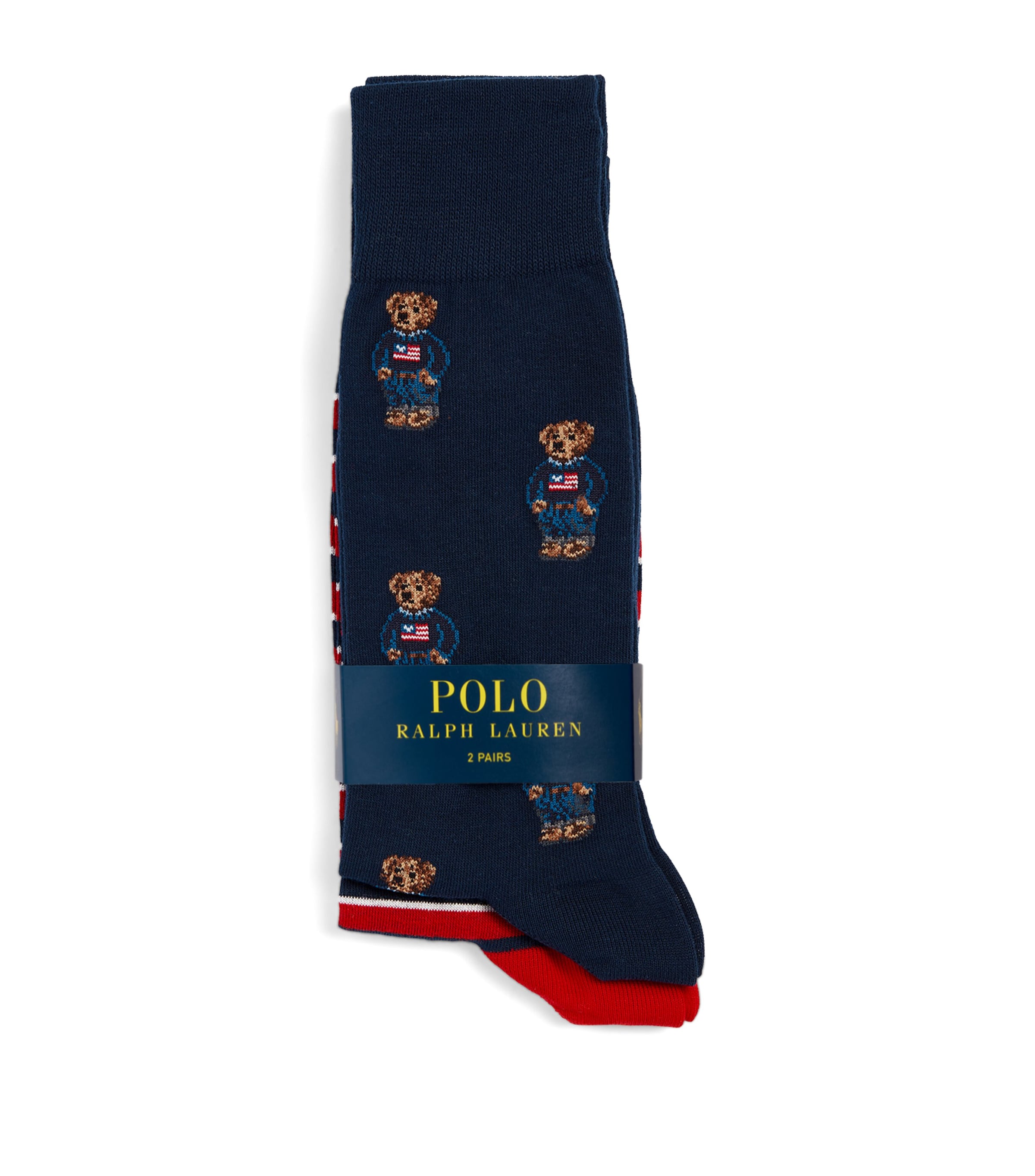 Polo Ralph Lauren Polo Bear Striped Socks In Blue