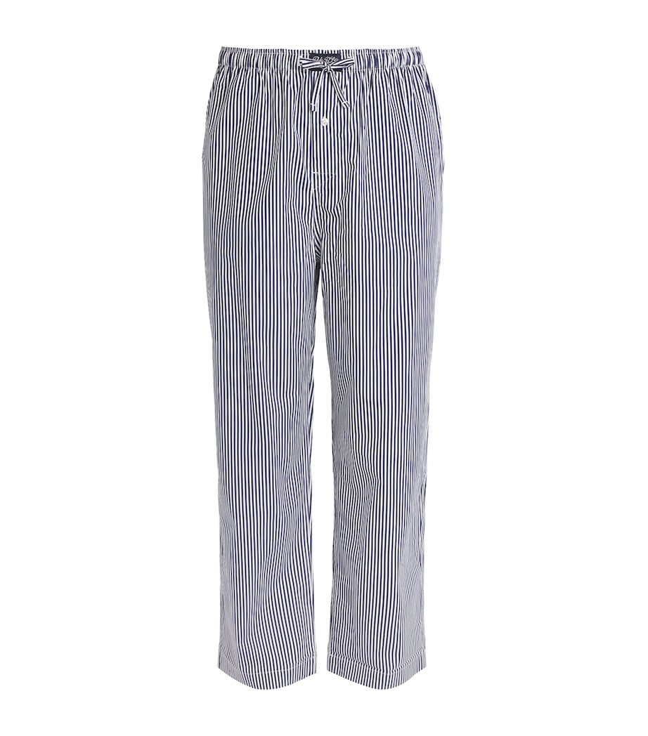 Polo Ralph Lauren Mens Cotton Stripe Pyjama Bottoms Newport Navy/paper W Image 1