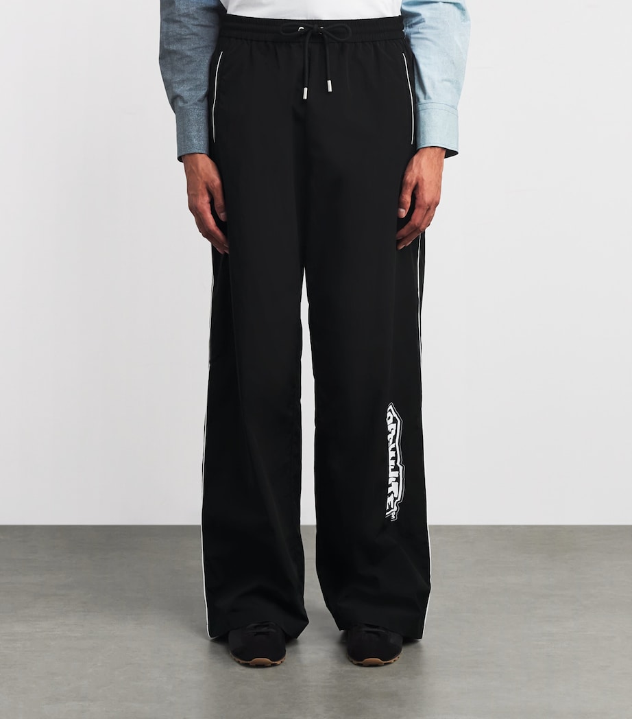 Logo Print Trackpants BLACK-WHITE Image 3