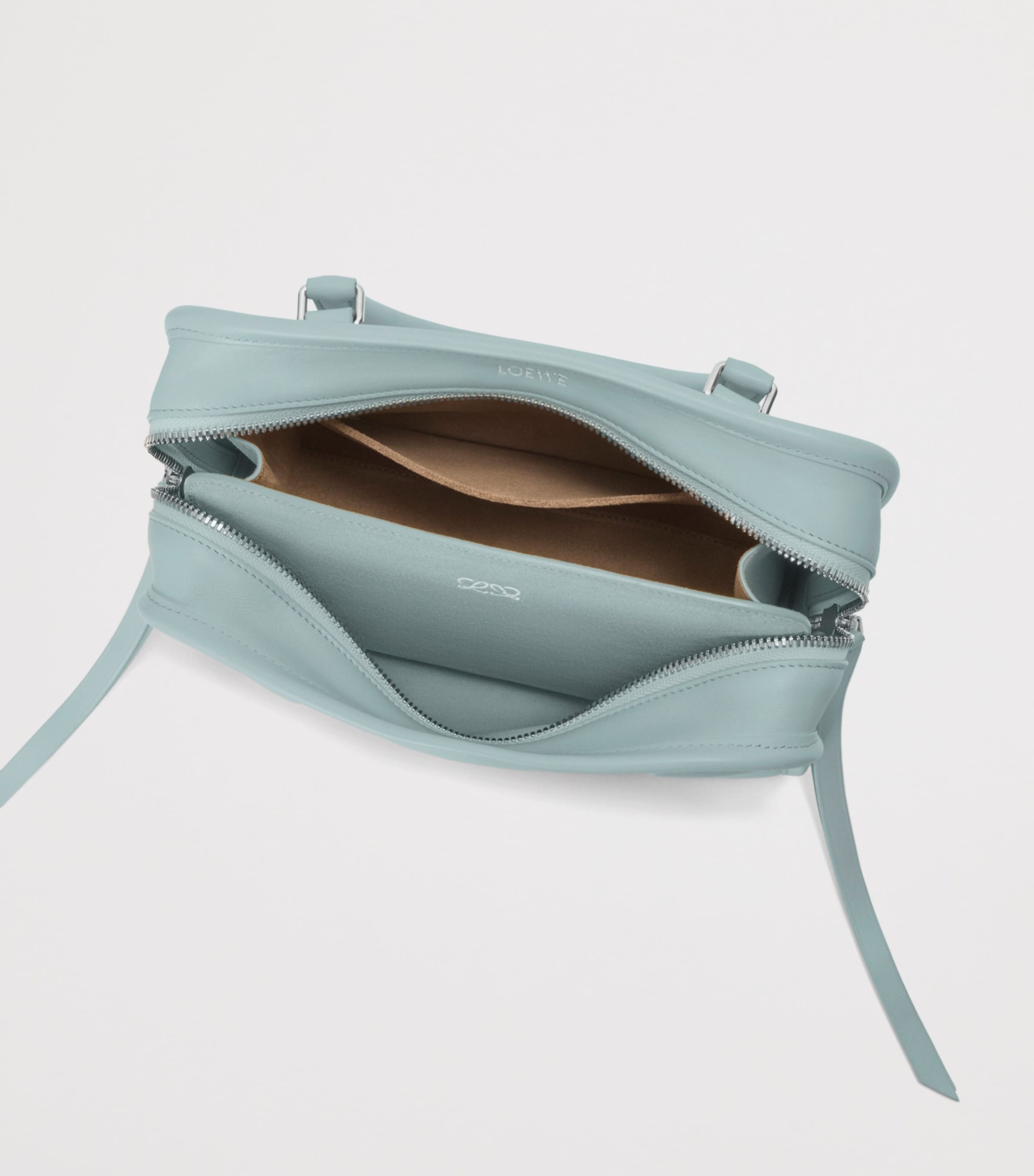 LOEWE Small Leather Amazona 180 Top-Handle Bag Mineral Mist Image 14
