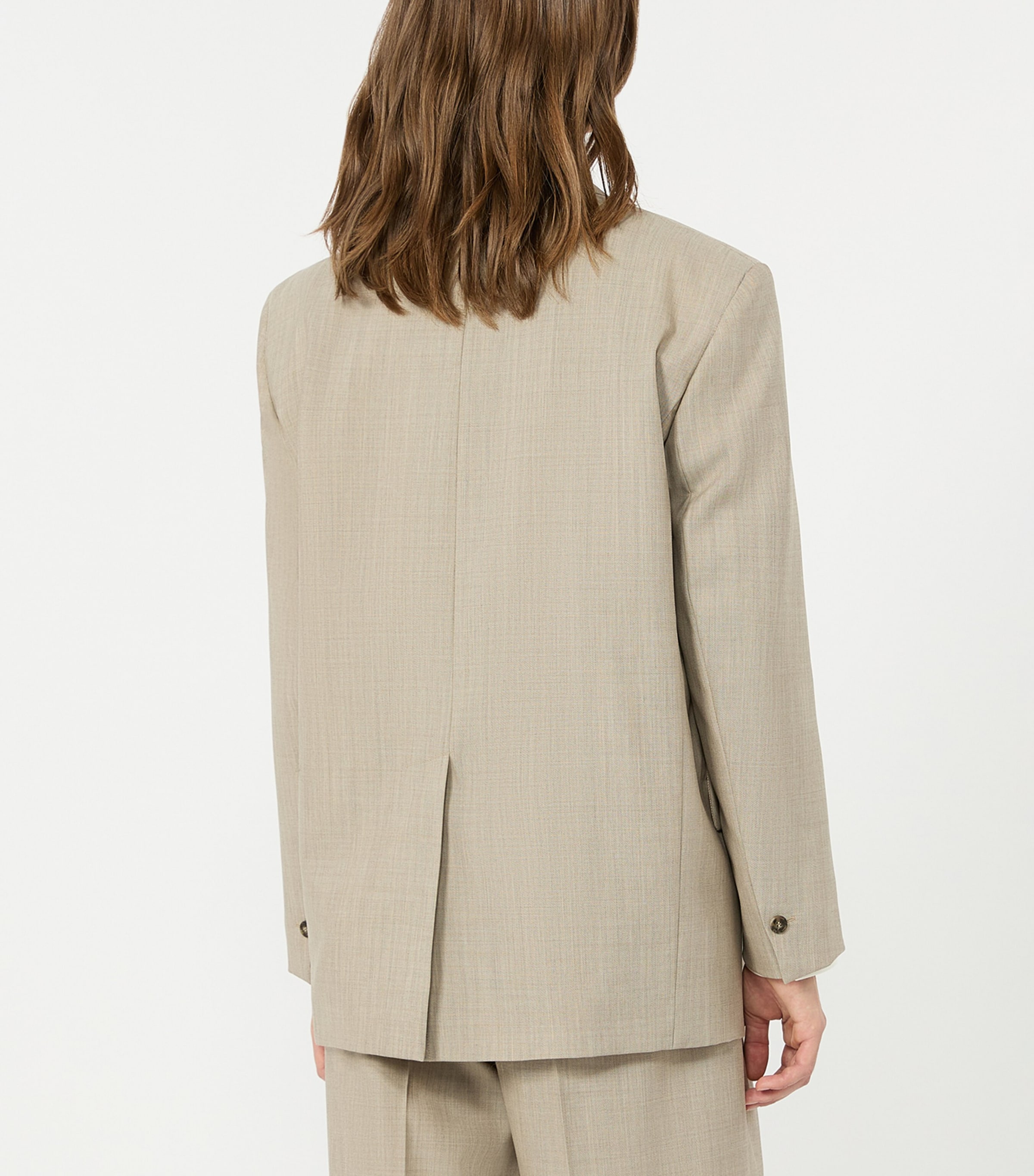 Weekend Max Mara Womens Virgin Wool Blazer Hazelnut Brown Image 3