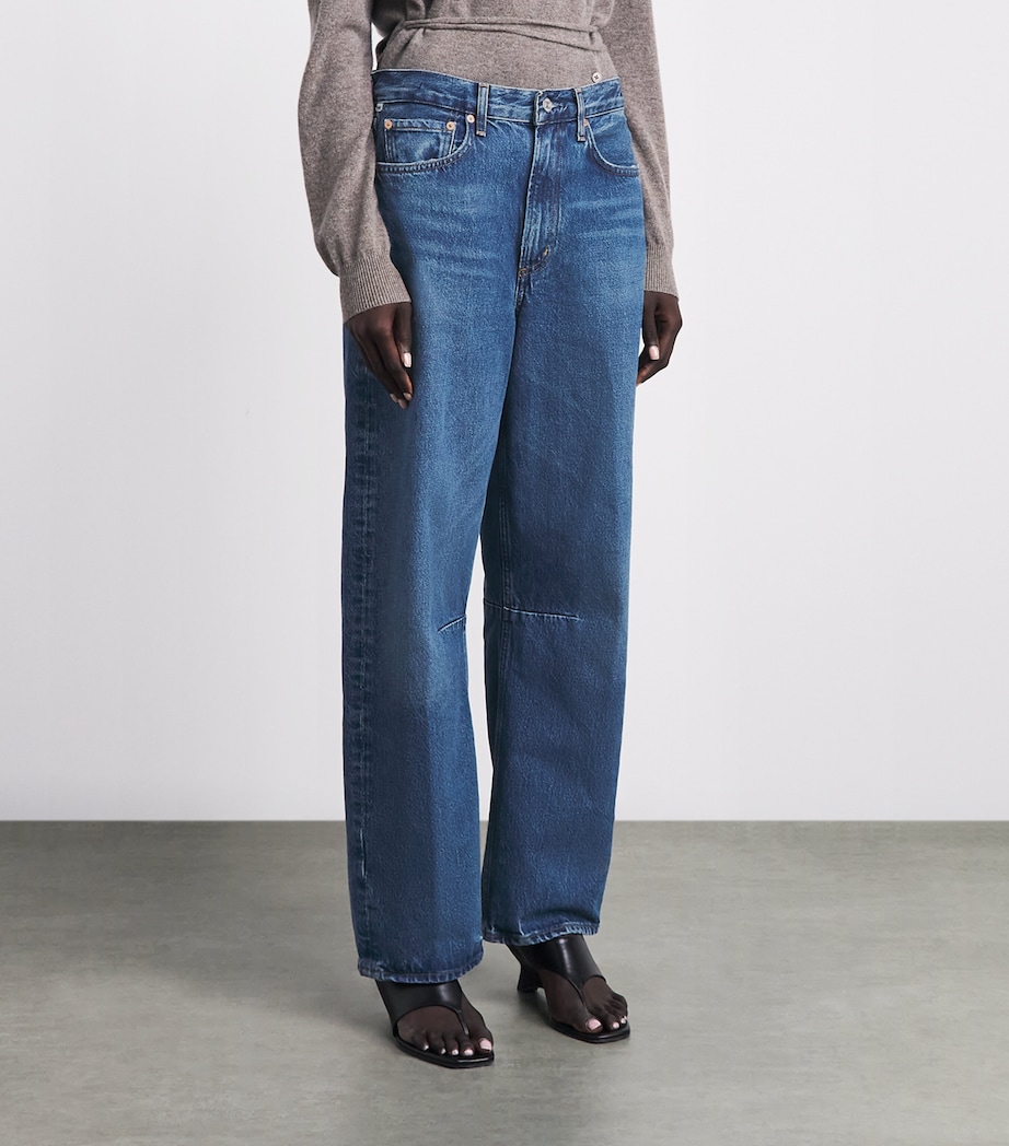 Citizens of Humanity Womens Miro Barrel-Leg Relaxed Jeans Azure Blue (indigo) Image 4
