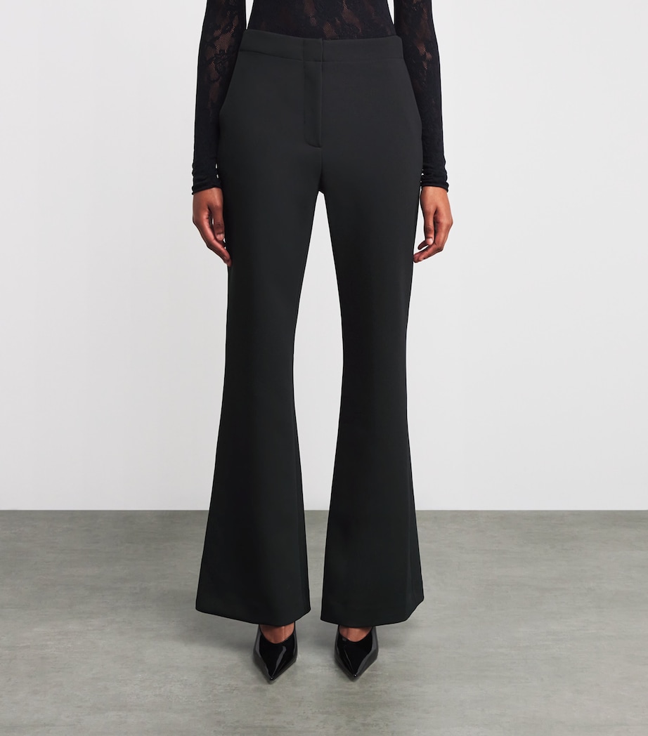 Kenna High-Rise Flared Trousers BLACK Image 3