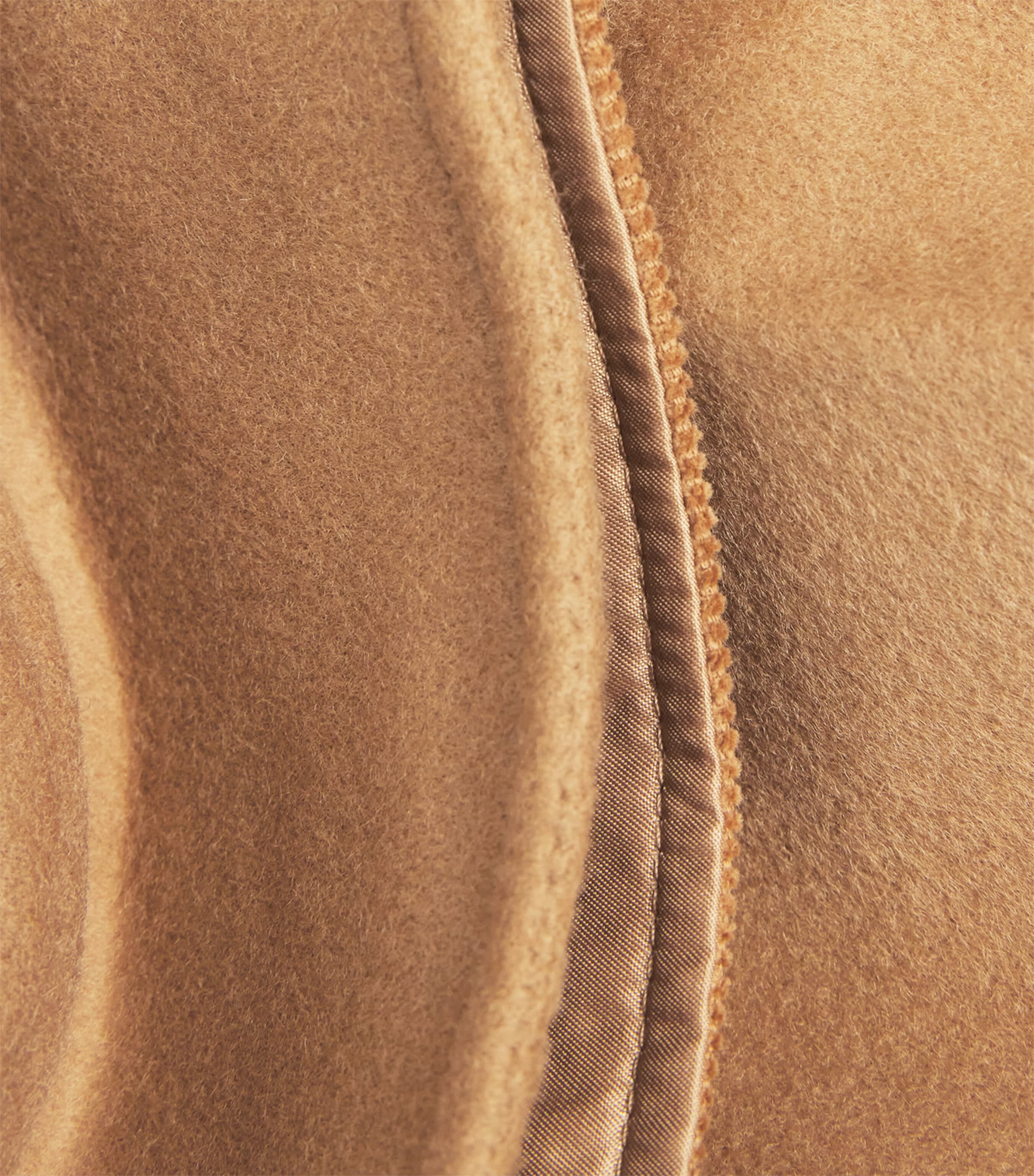 Maje Womens Wool-Blend Mid-Length Coat Camel Image 6