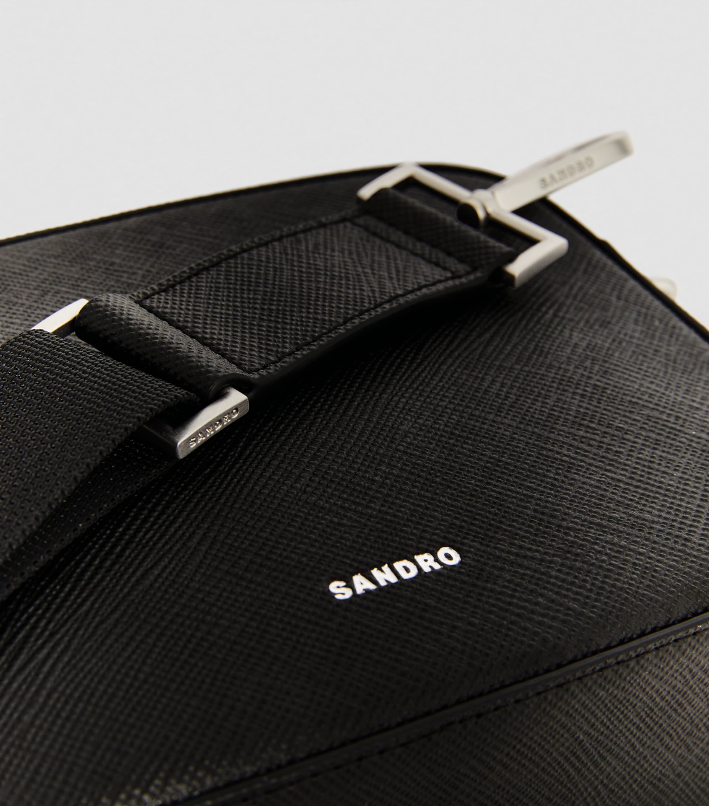 Saffiano Leather Cross-Body Bag BLACK Image 6