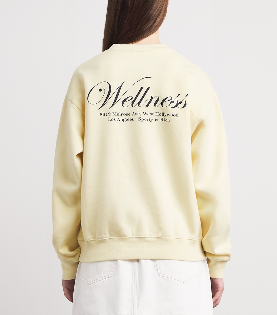 Sporty & Rich Womens Cotton Graphic Sweatshirt Almond Navy Image 5