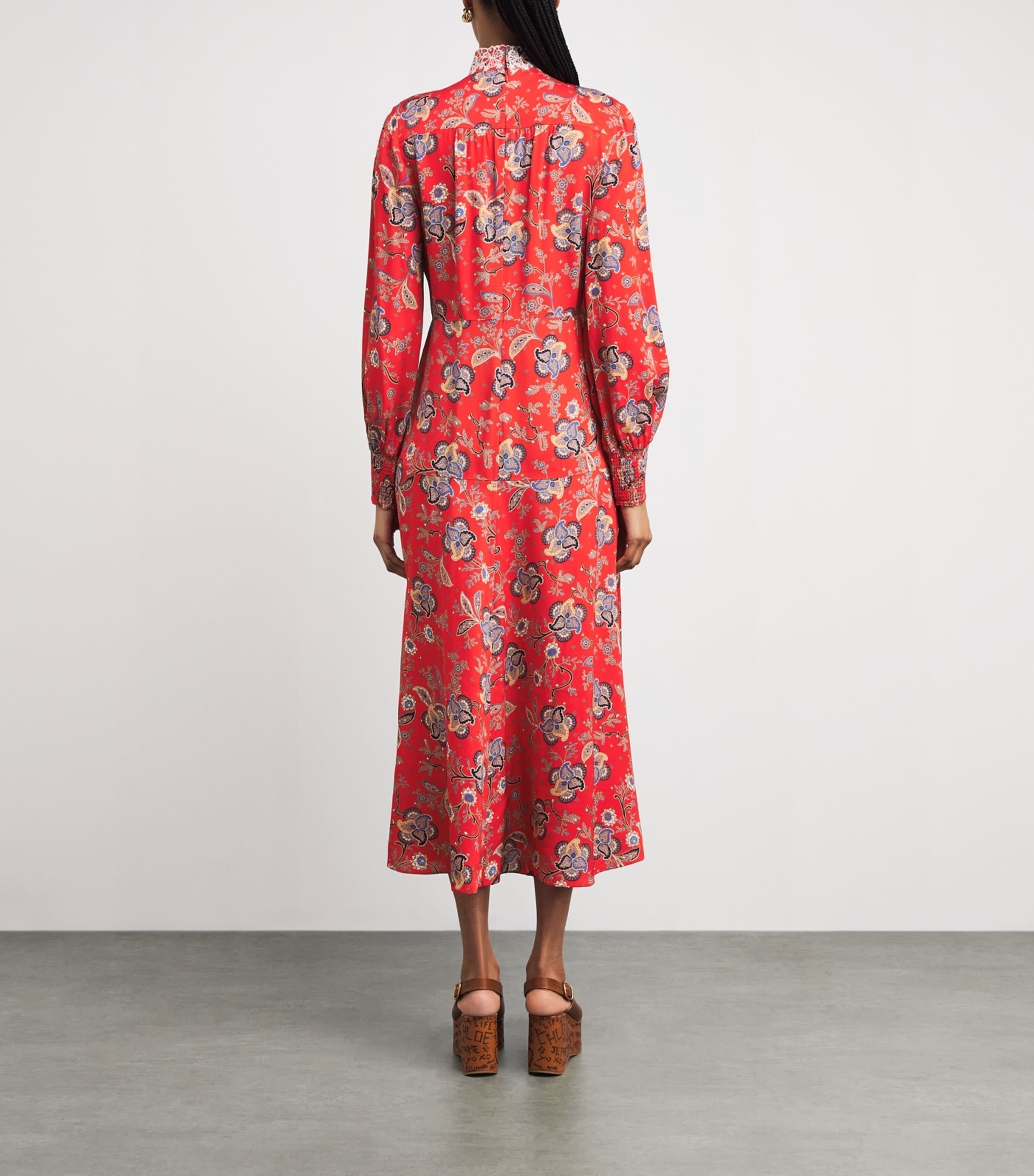 Paisley Print Maxi Dress ORANGE MULTI Image 3