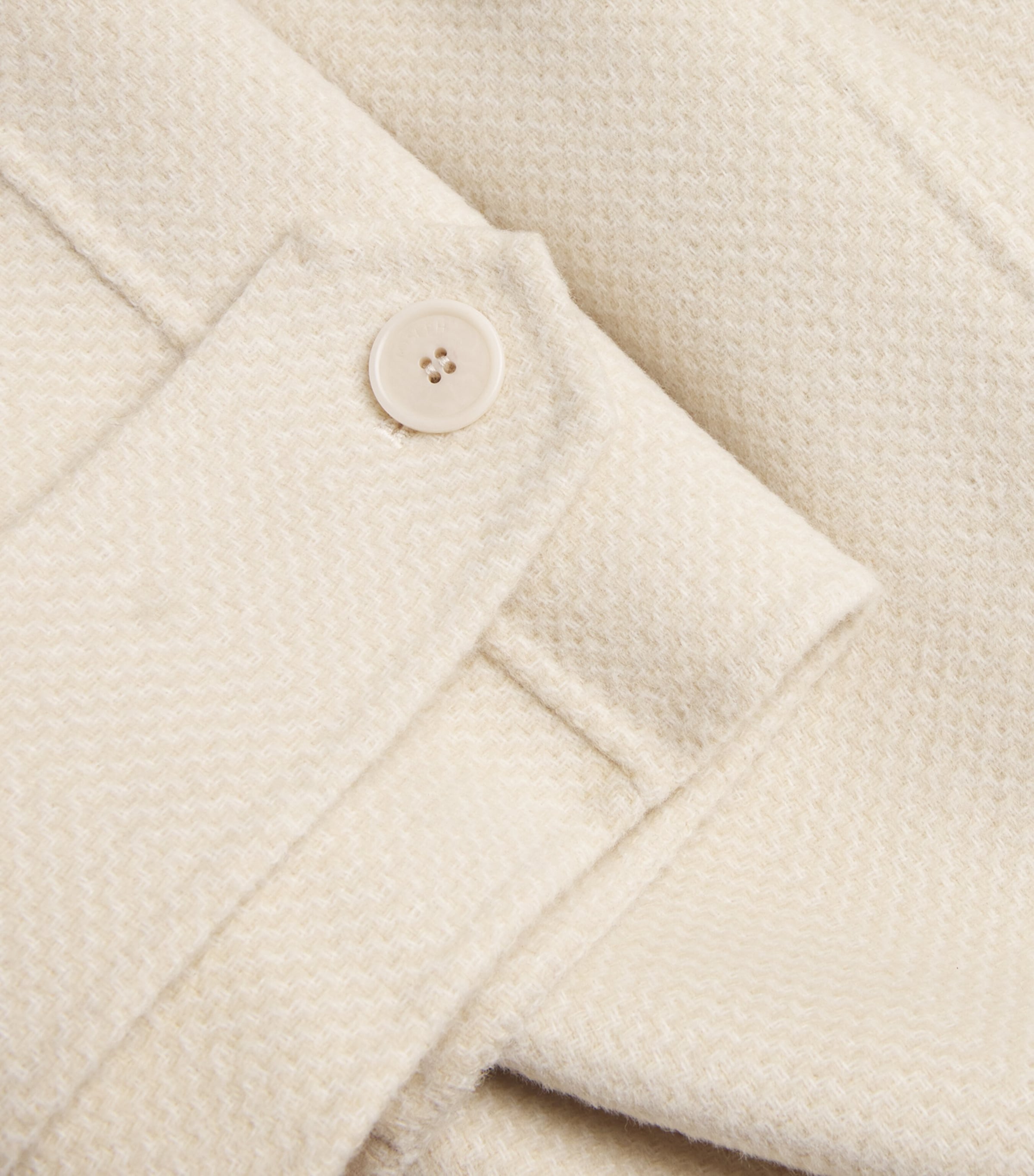 Virgin Wool Navarre Linear Coat IVORY/AFFOGATO Image 5