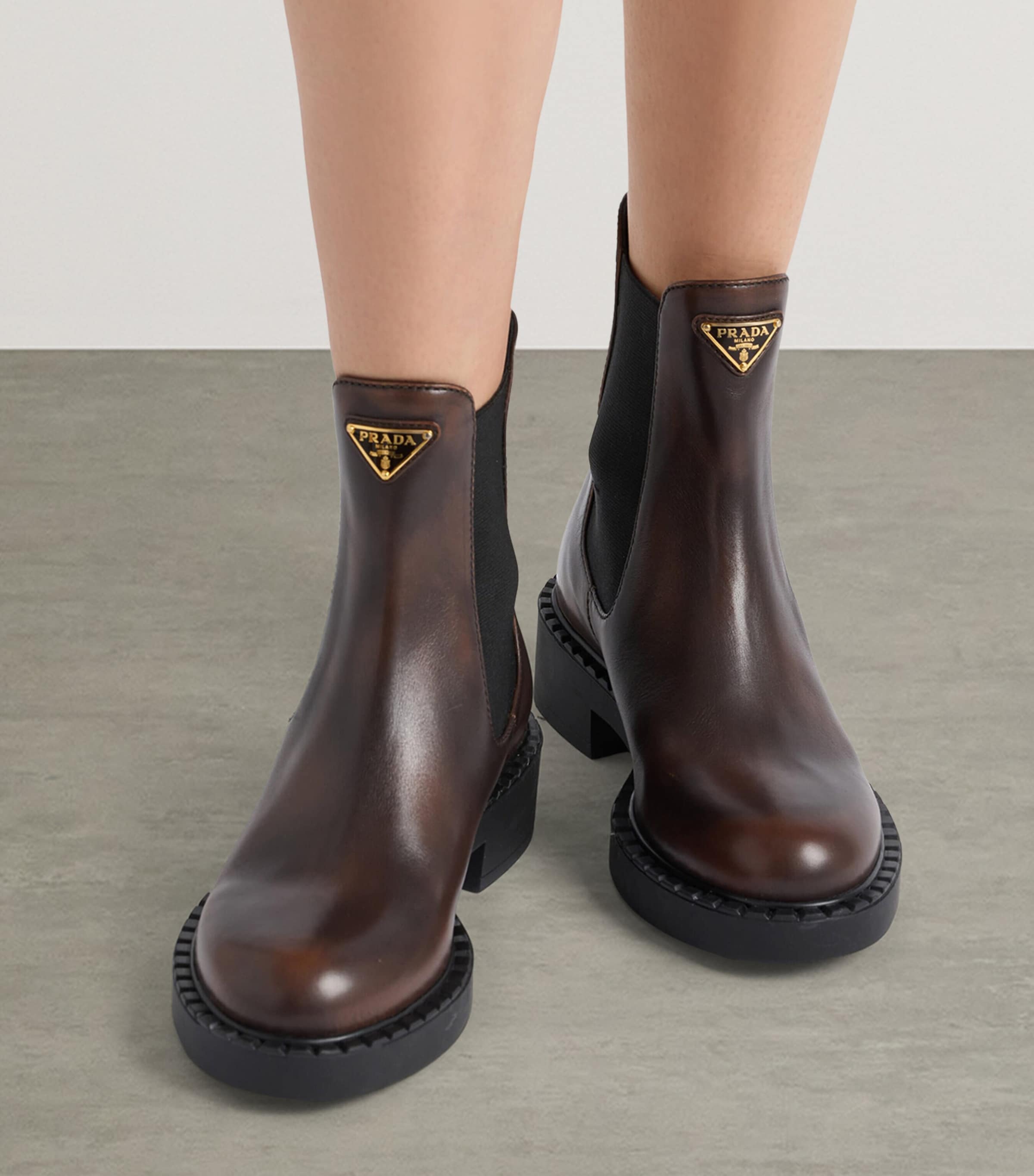 Prada flat boots best sale